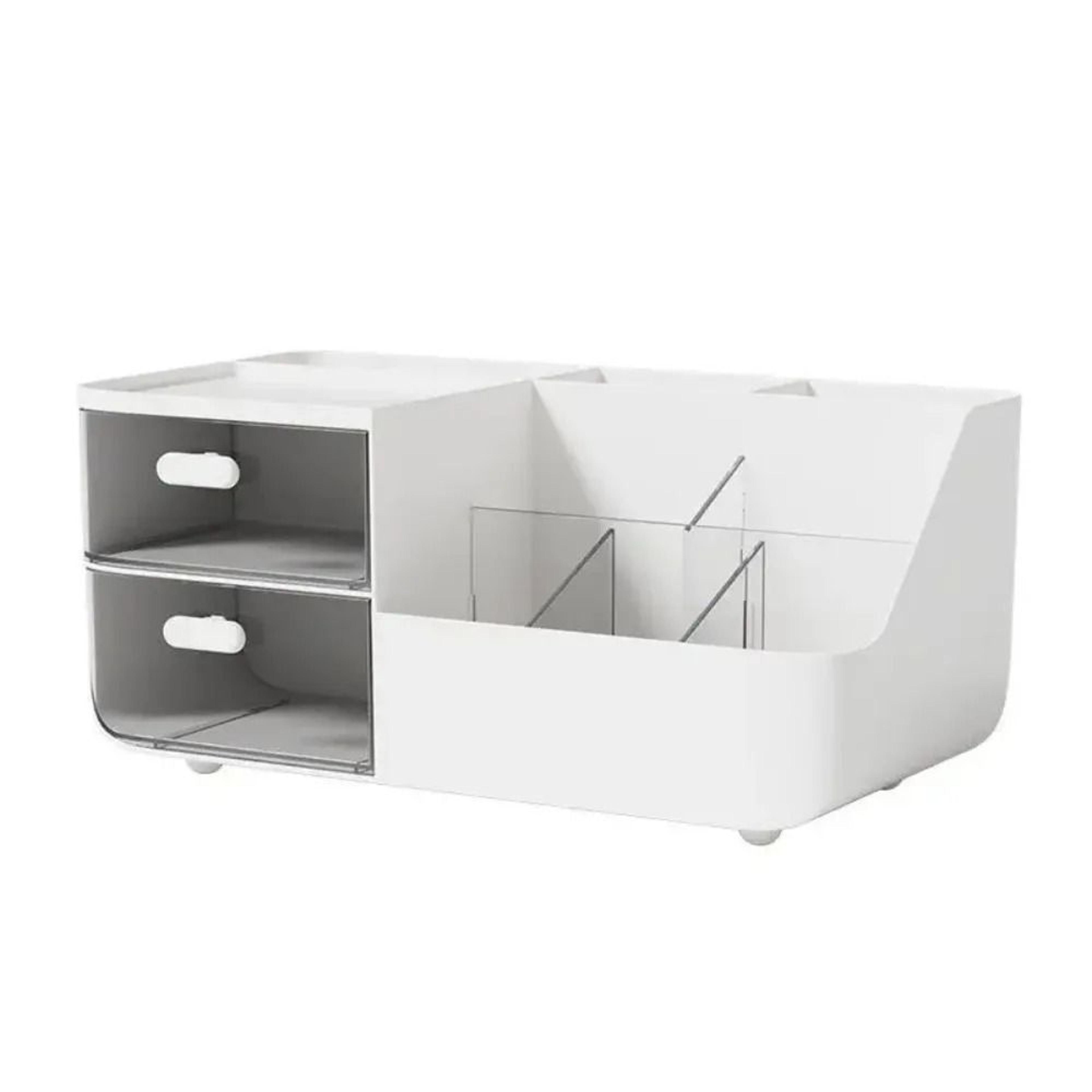 cute desktop storage box with drawers for cosmetics and stationery