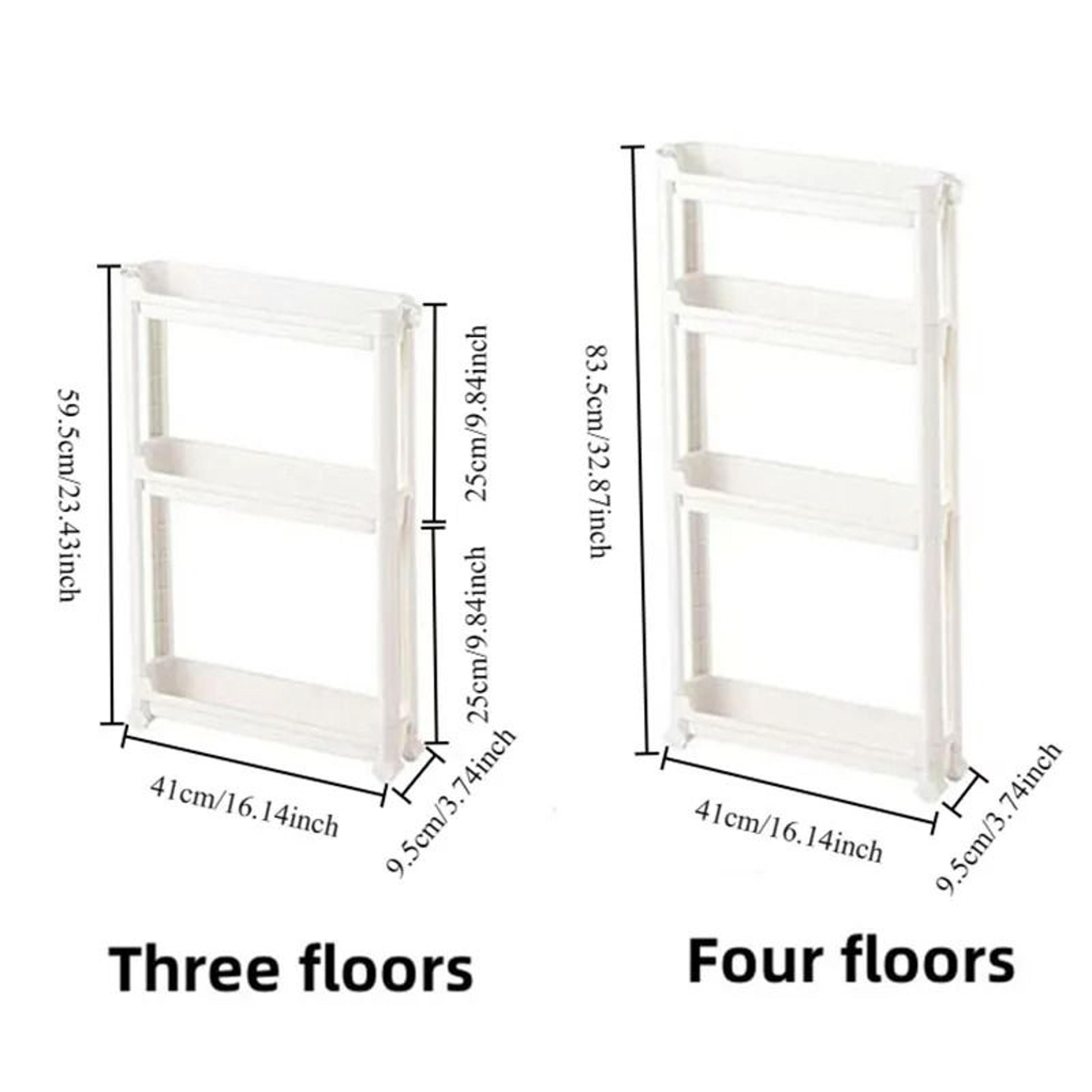 slim behind the door storage cabinet trolley multi layer space saver