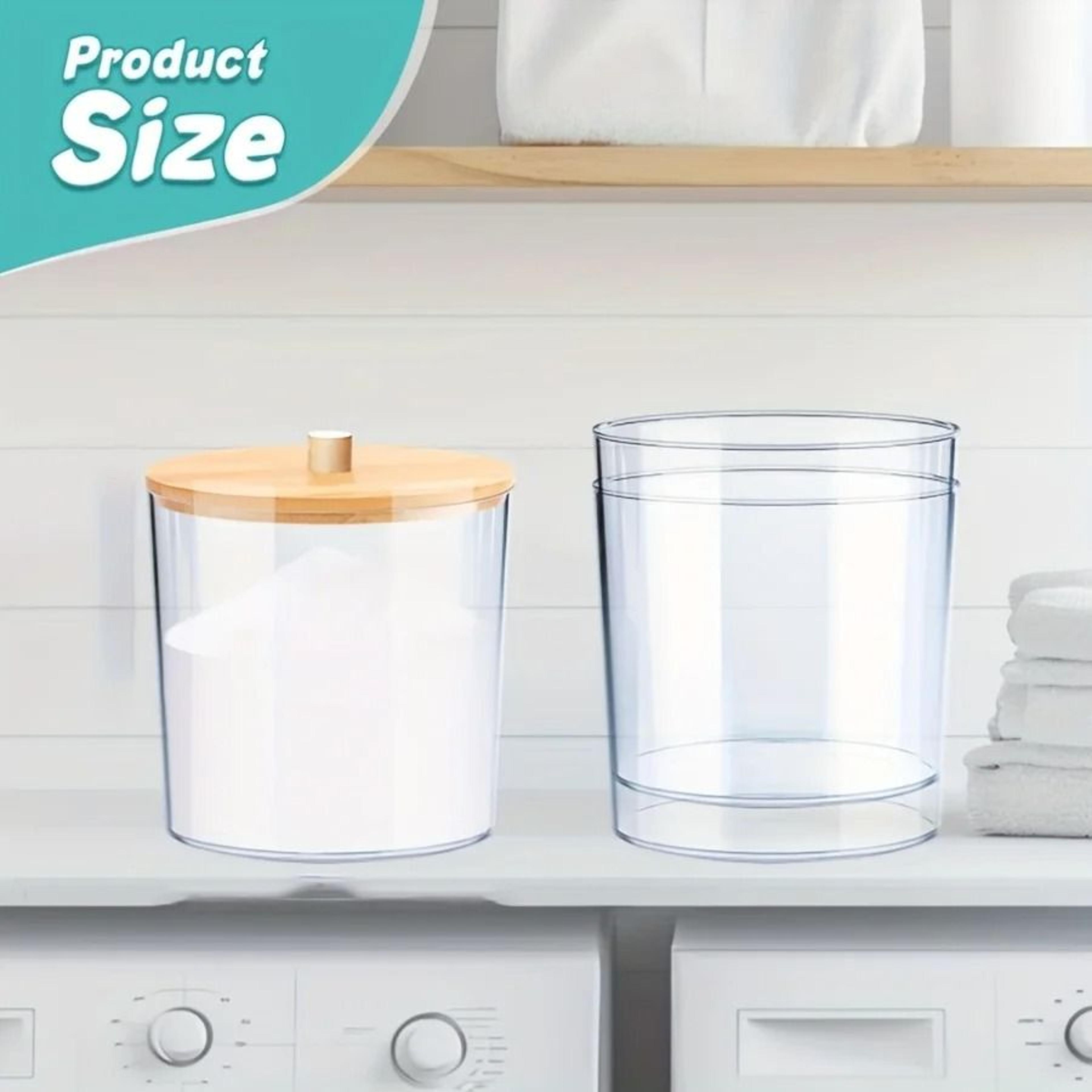 large capacity acrylic laundry detergent pods container with scoop