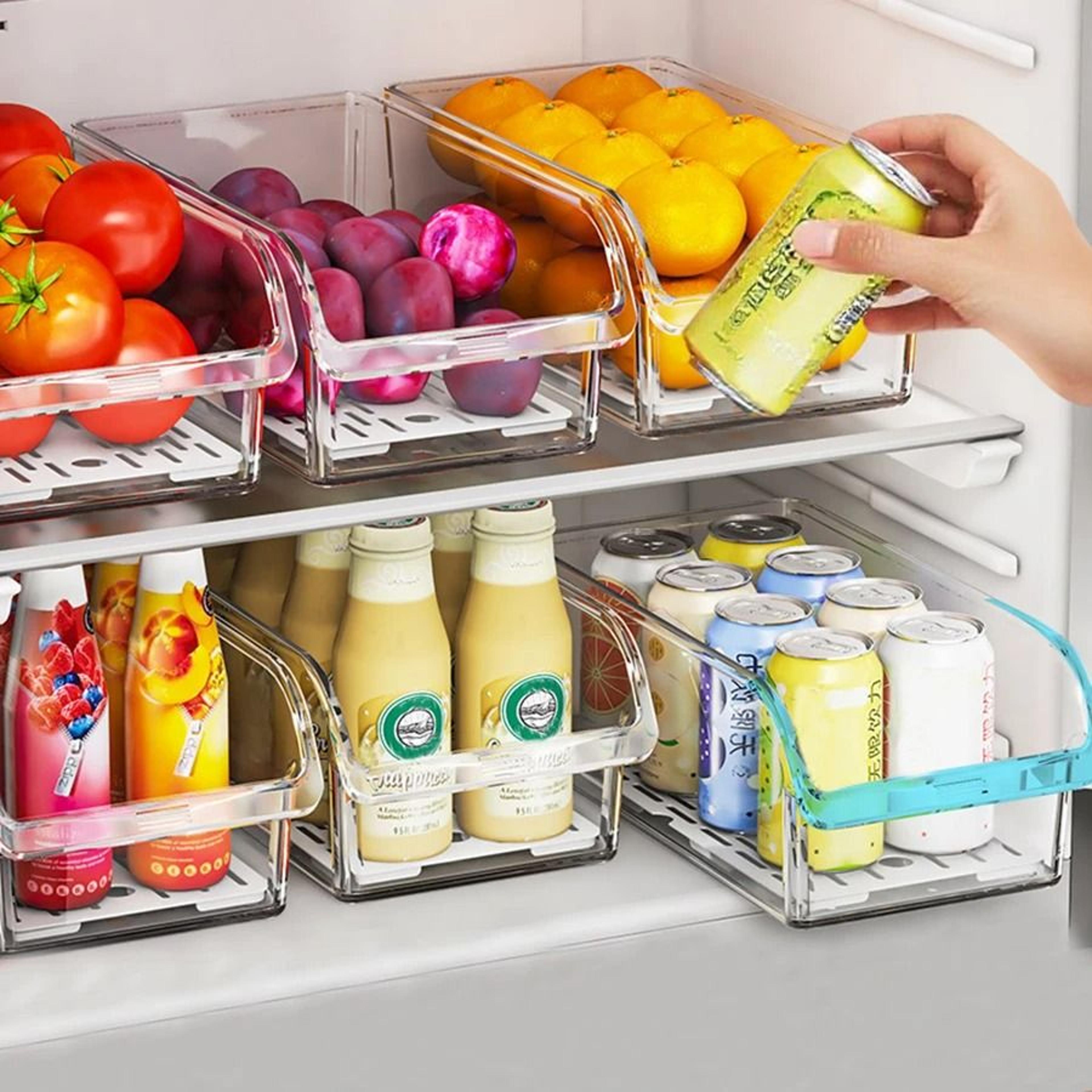 clear fridge organizer bins for fresh and tidy storage