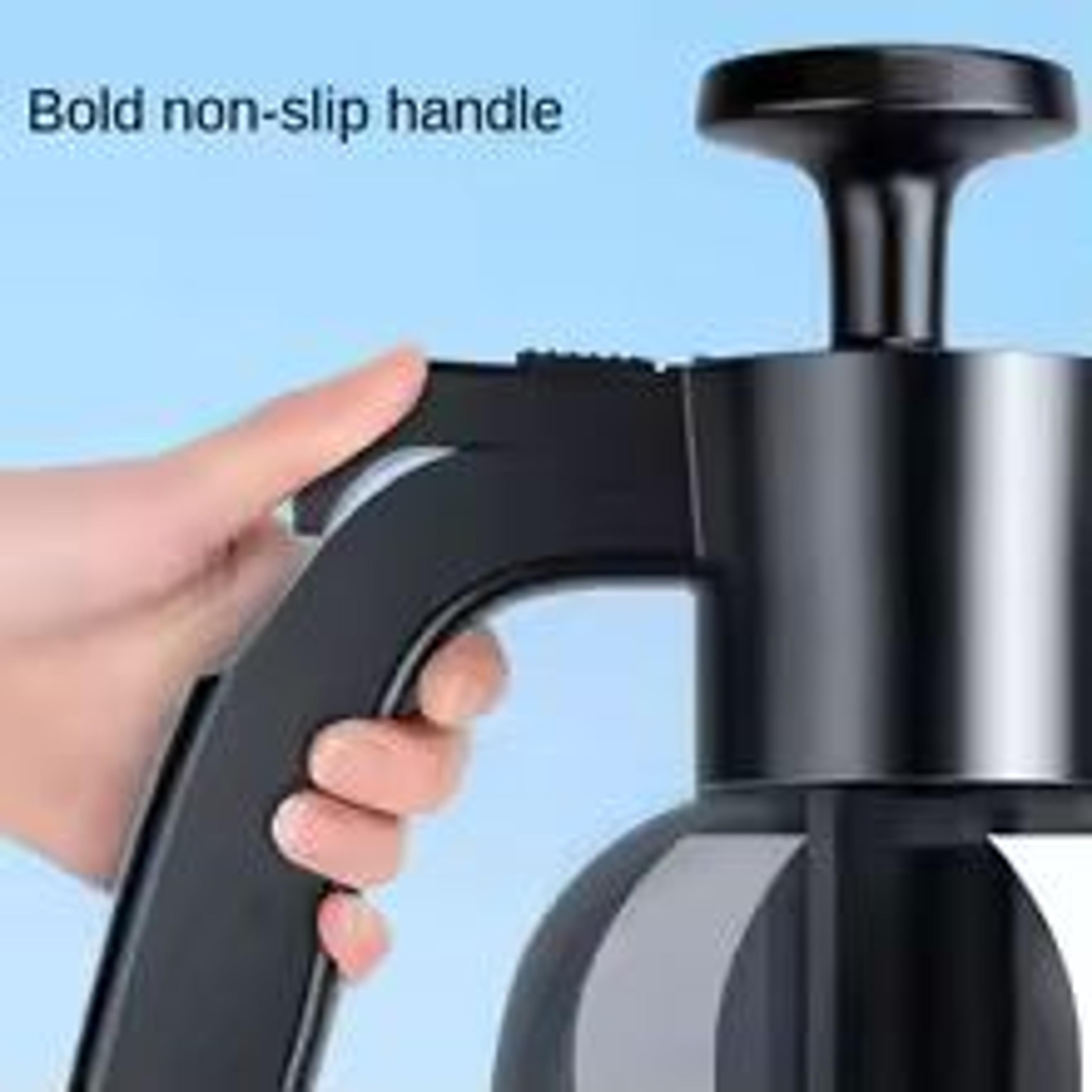 2l hand pump foam sprayer with 3 nozzles for car wash and cleaning