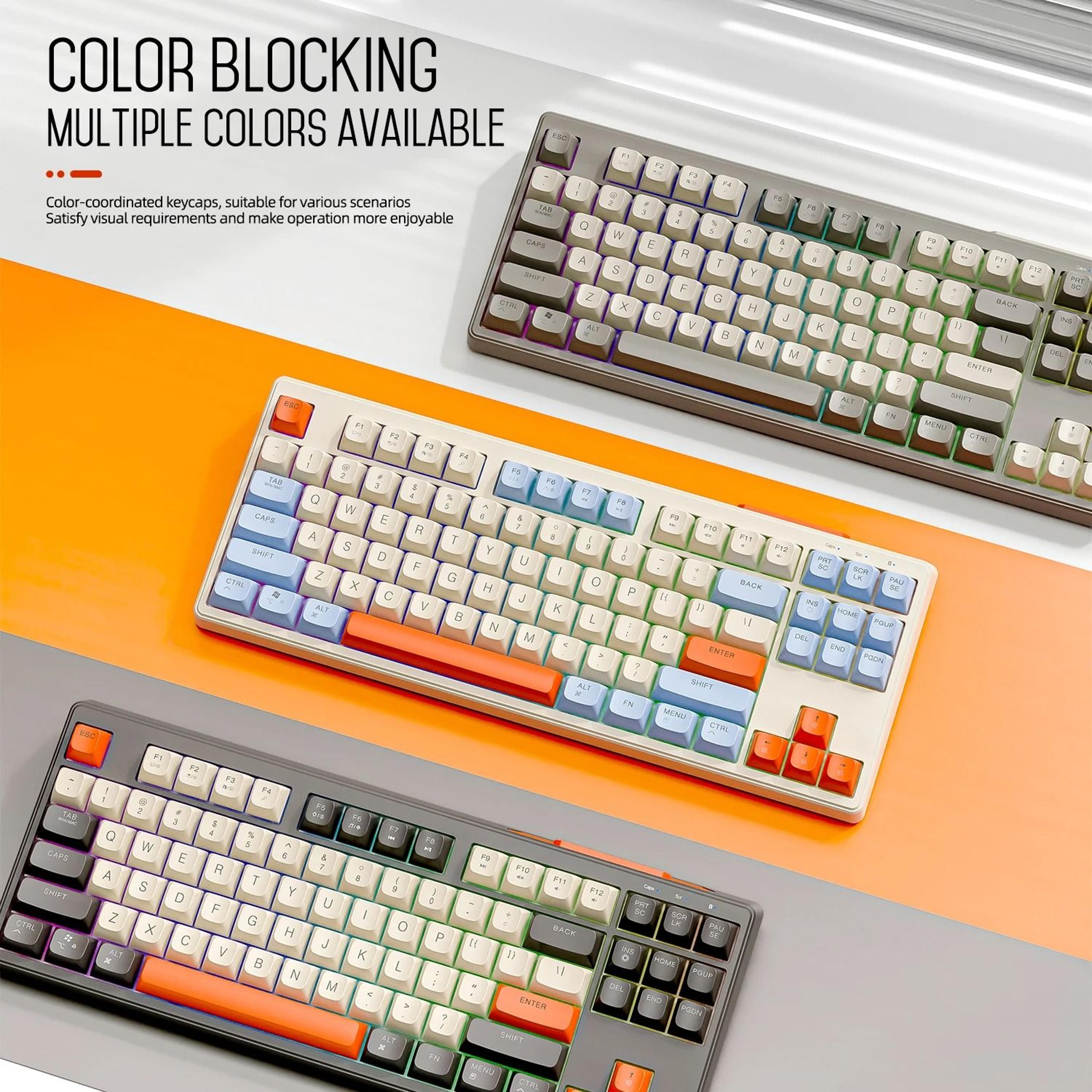 m87 87 key wireless keyboard dual mode bluetooth rgb gaming keyboard