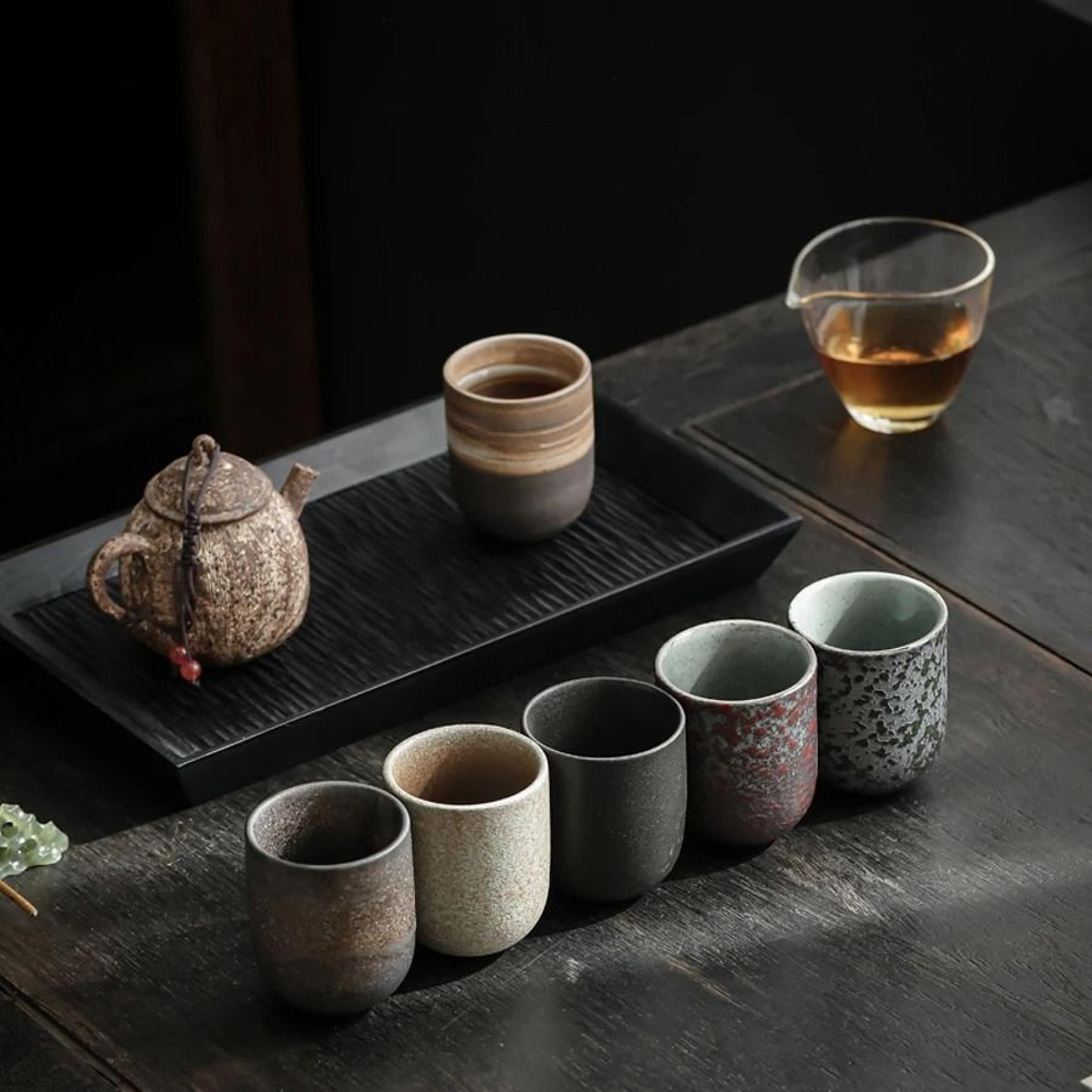 vintage japanese stoneware 130ml ceramic tea cup