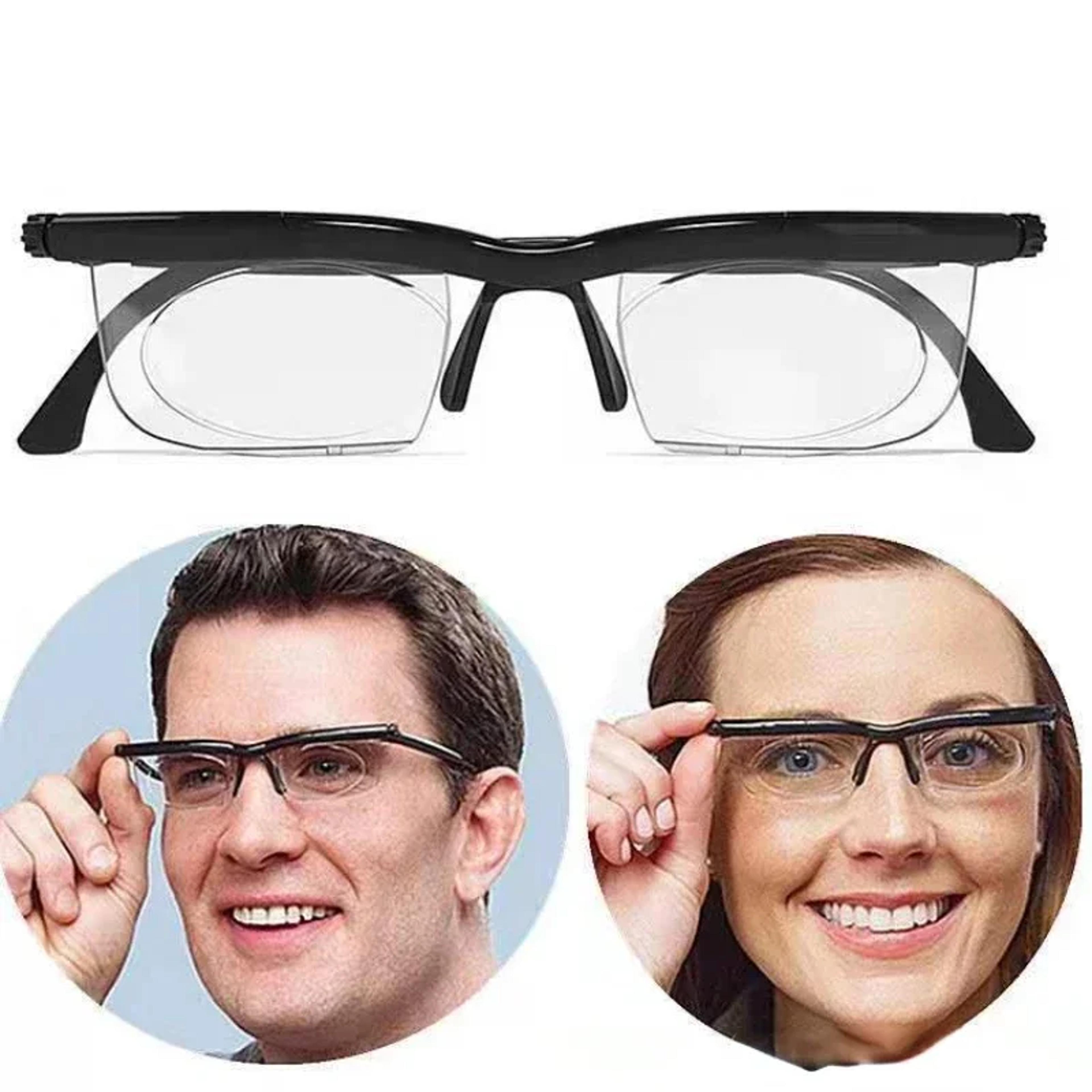 adjustable prescription glasses for instant focus from reading to distance vision