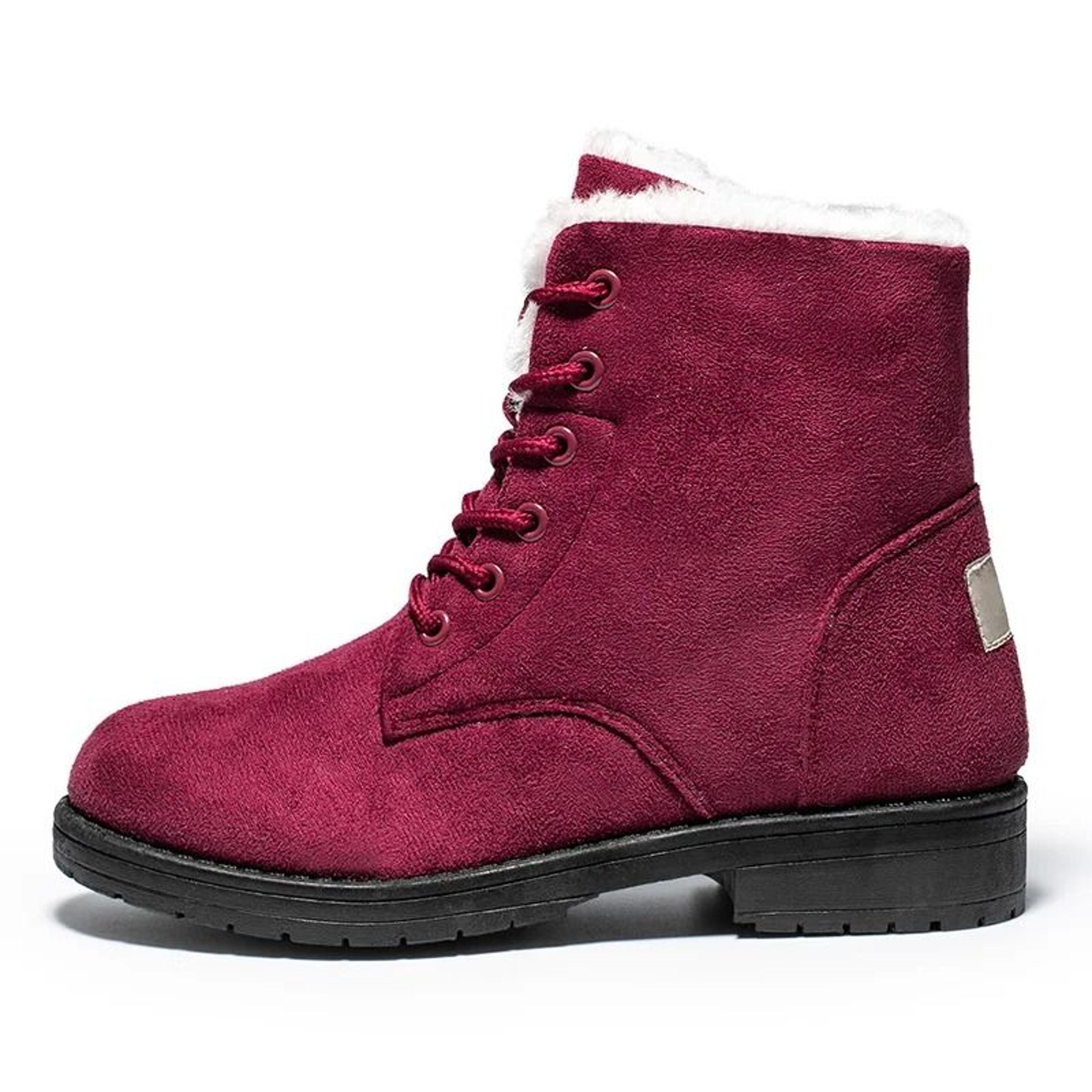 womens snow platform boots plush fur lined winter shoes