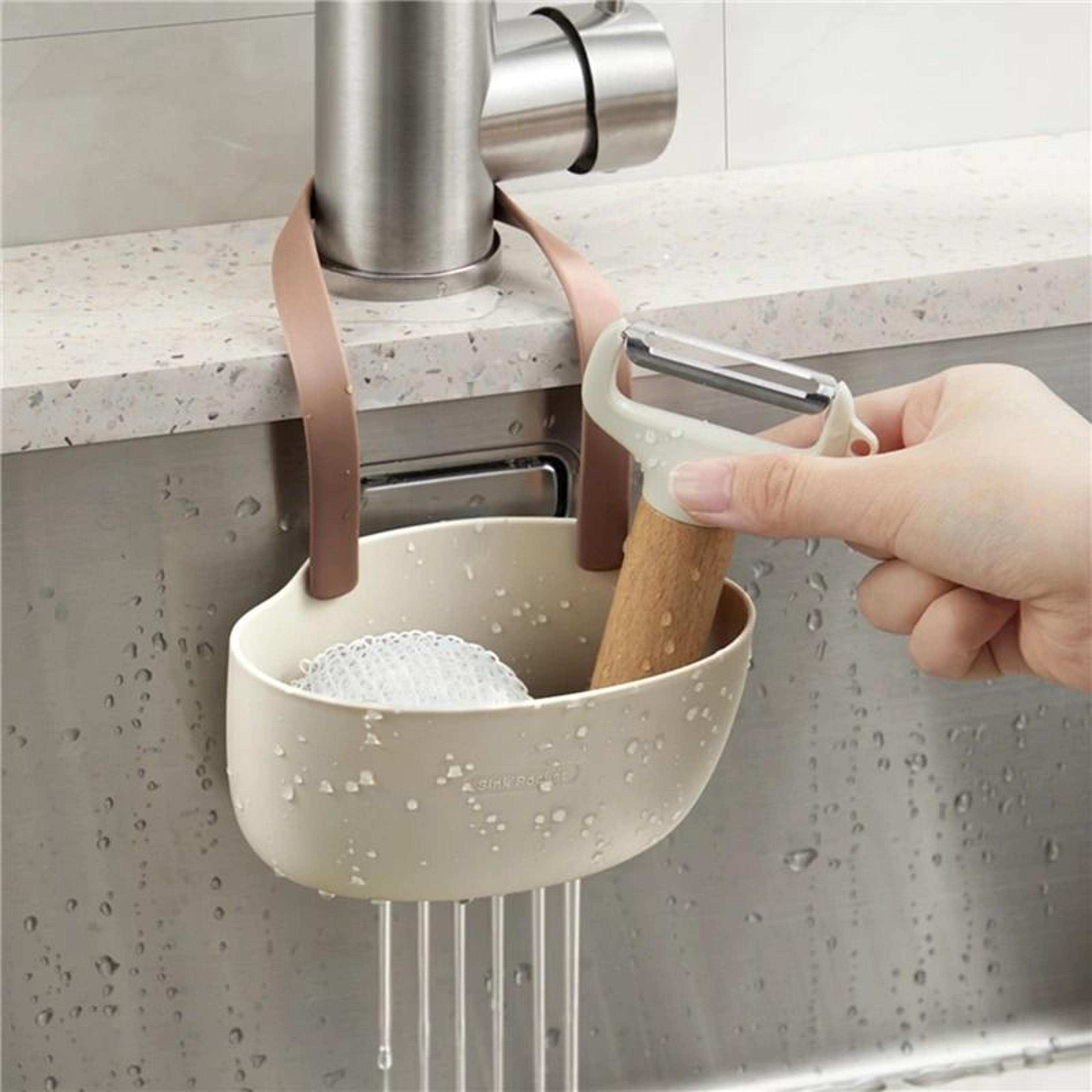 adjustable kitchen sink holder hanging drain basket rack