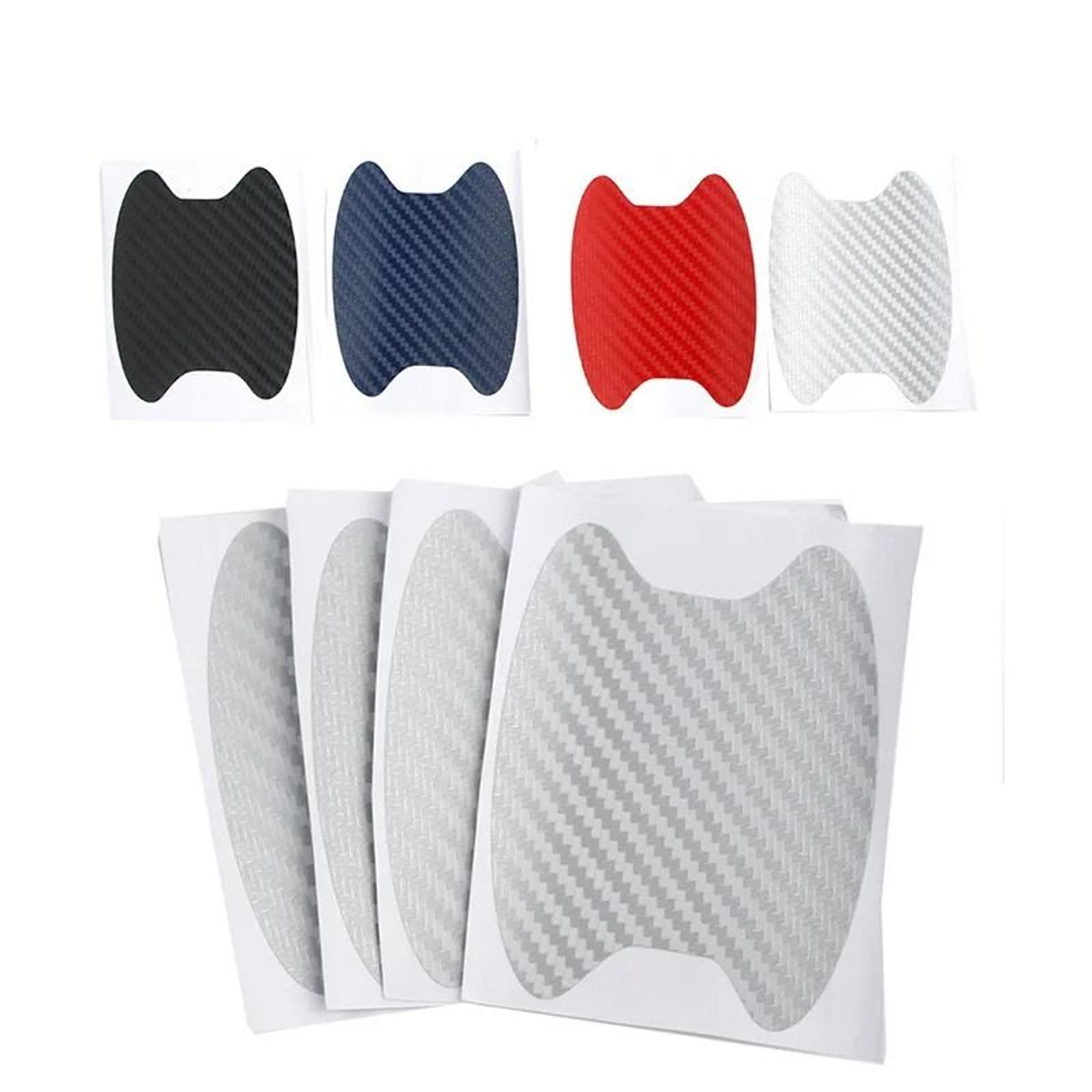 carbon fiber car door handle protective sticker film set of 4
