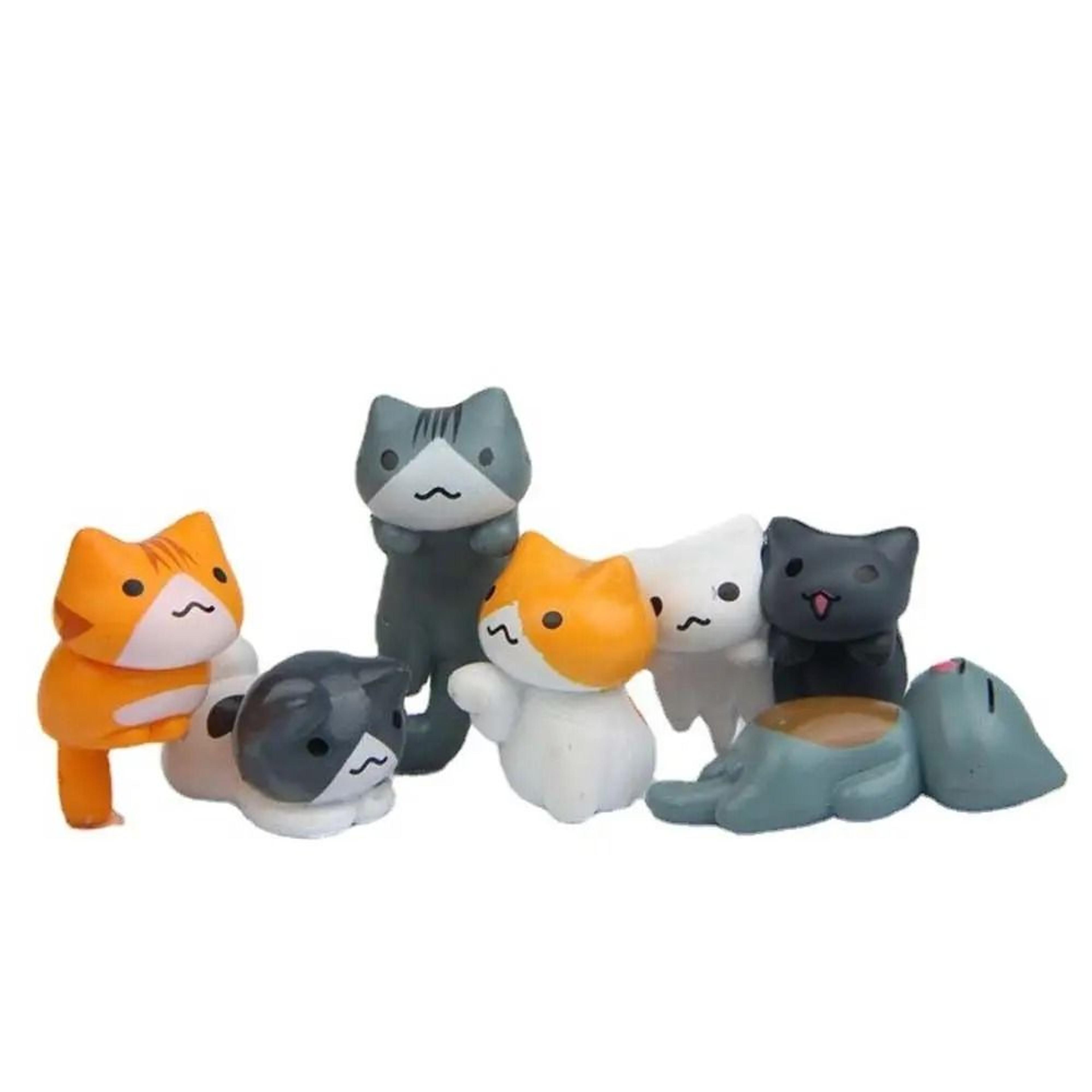 cute mini cat figurine dashboard and desk decor