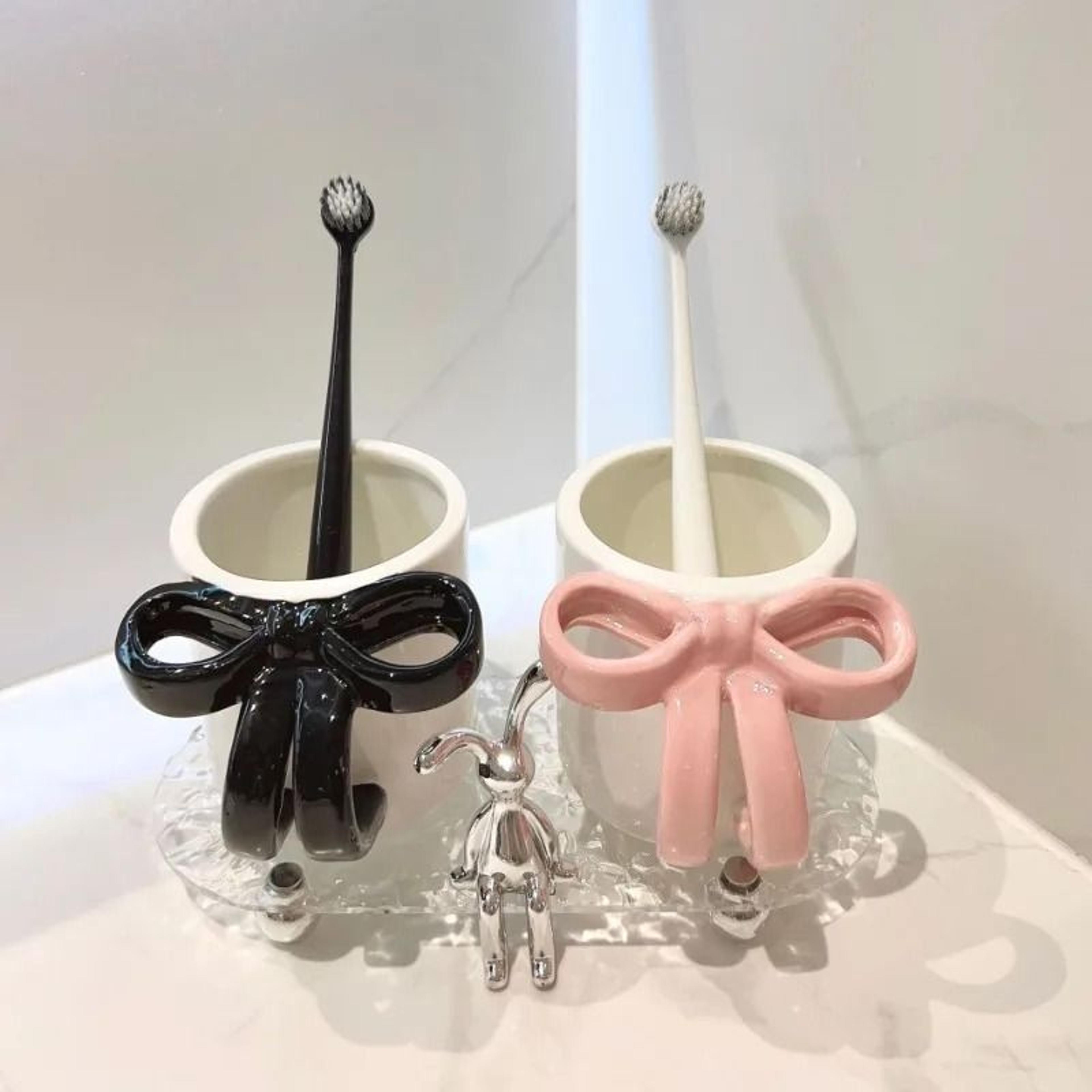 luxury ceramic toothbrush cup set minimalist his and hers bathroom tumbler