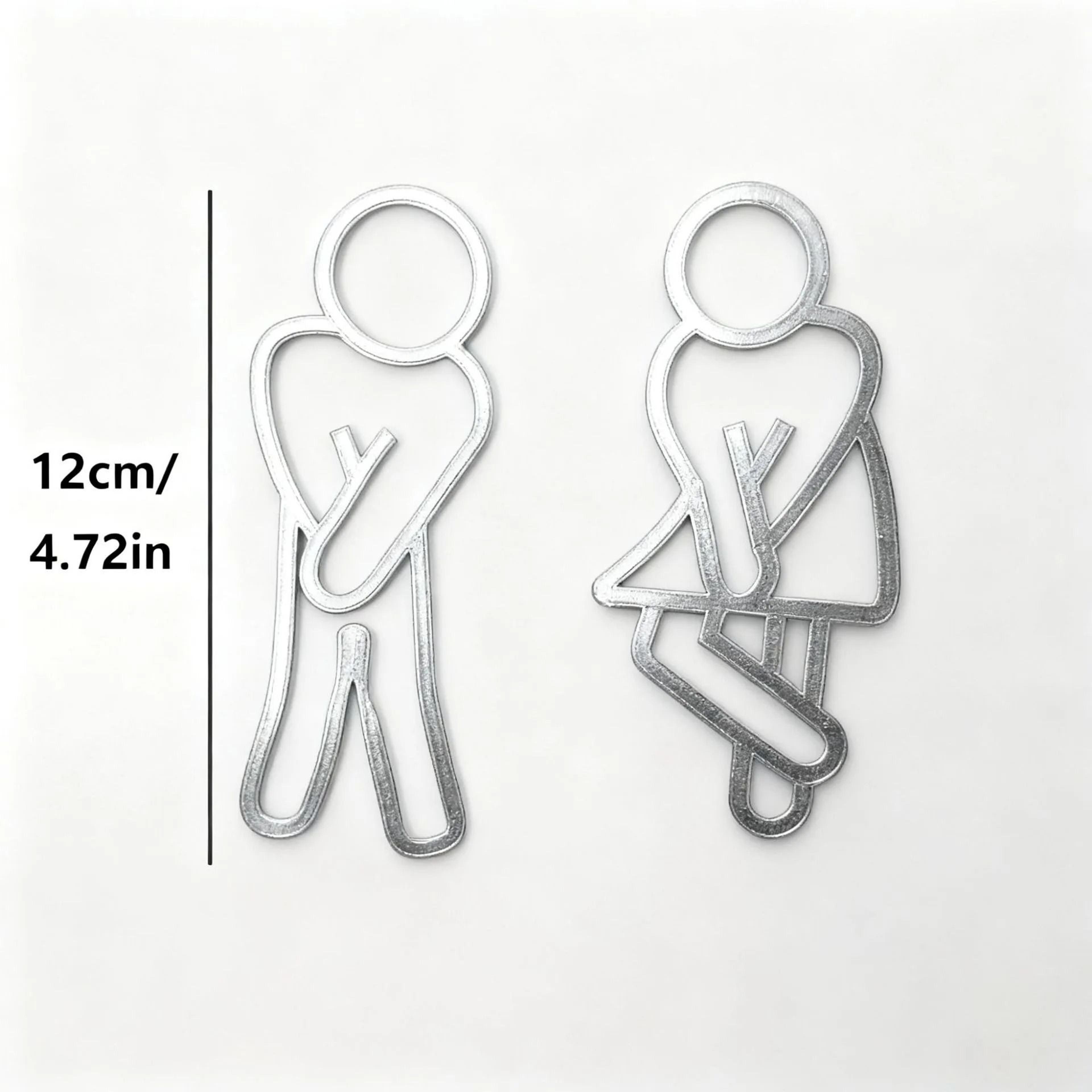 creative funny bathroom signs men women restroom door decor wall sticker