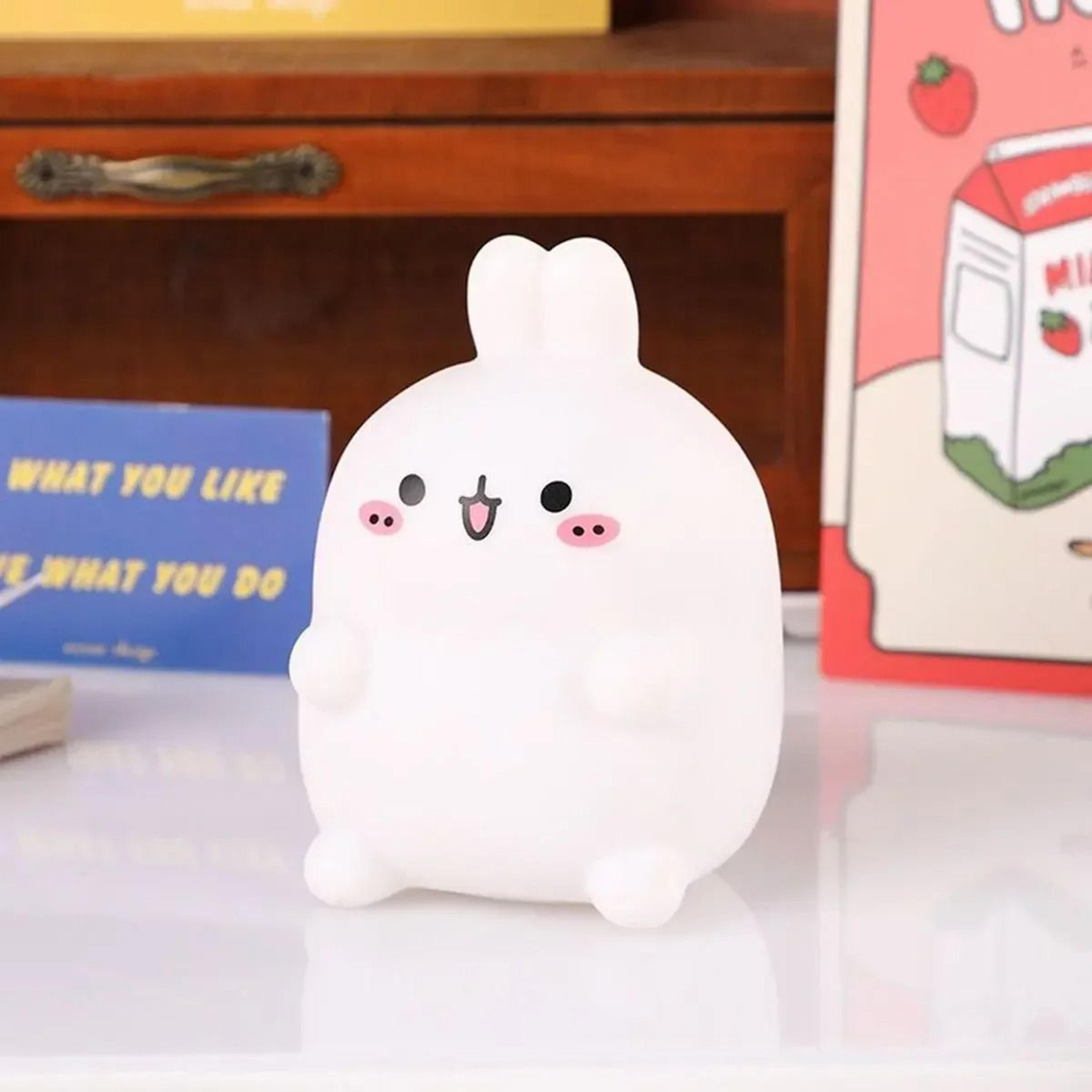 cute rabbit led bedside lamp non plug in decorative bedroom night light