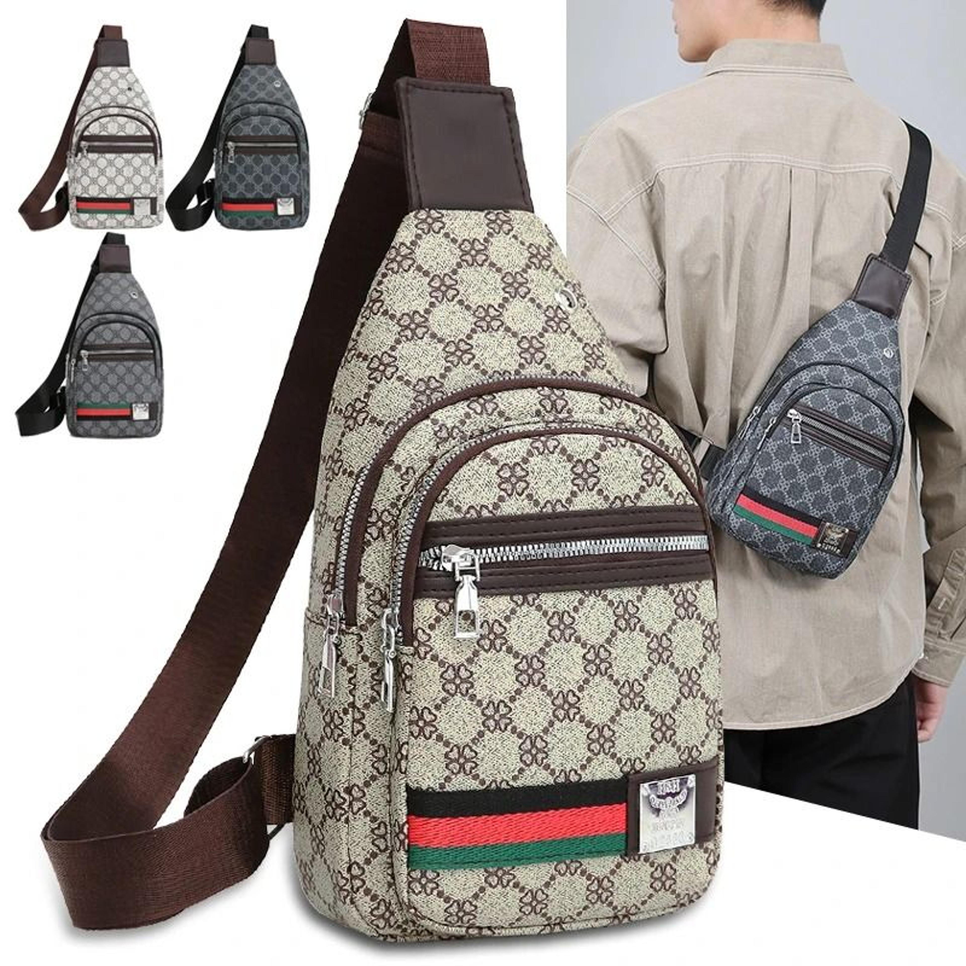 mens multifunction messenger chest bag casual crossbody shoulder bag