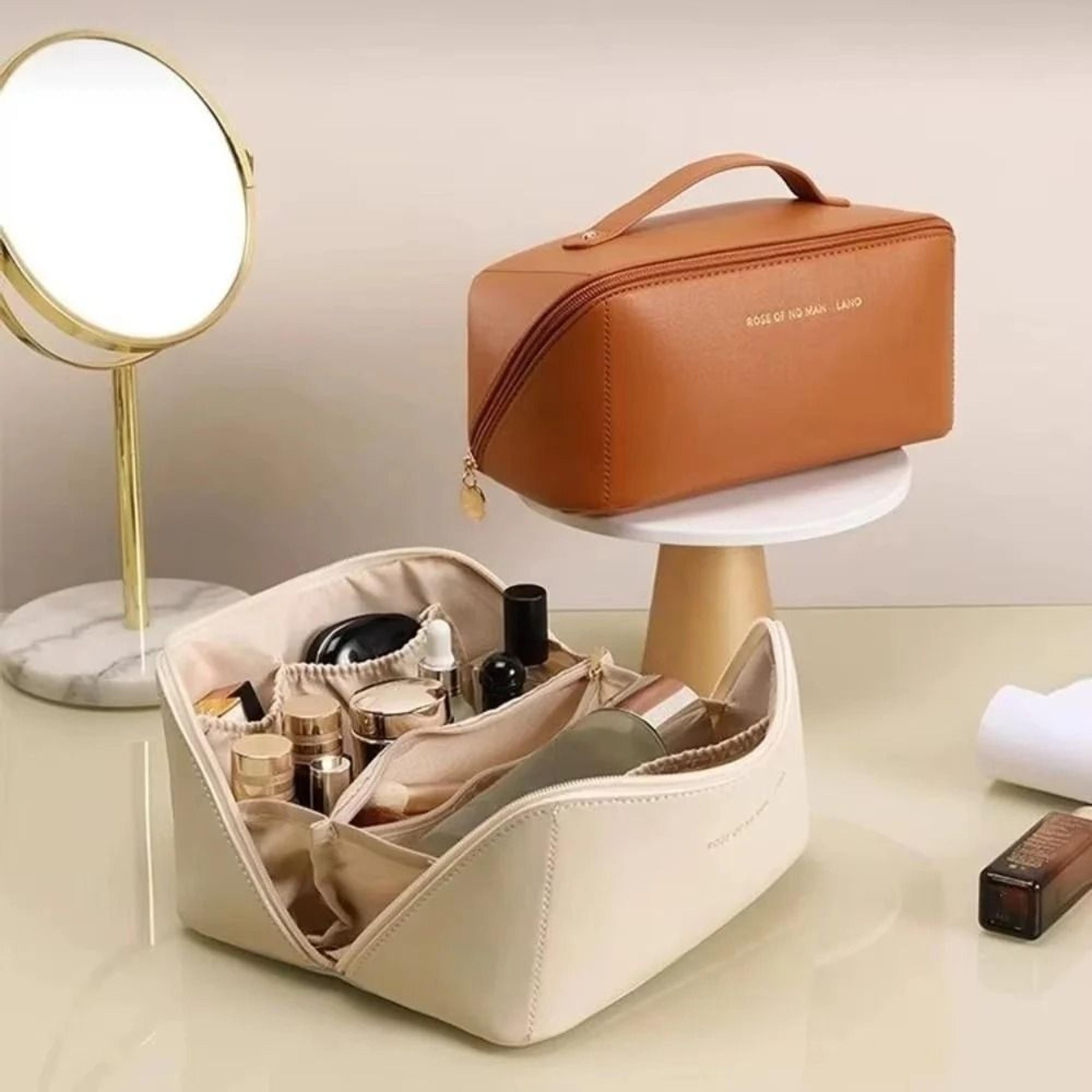 large capacity waterproof travel makeup and toiletry storage bag
