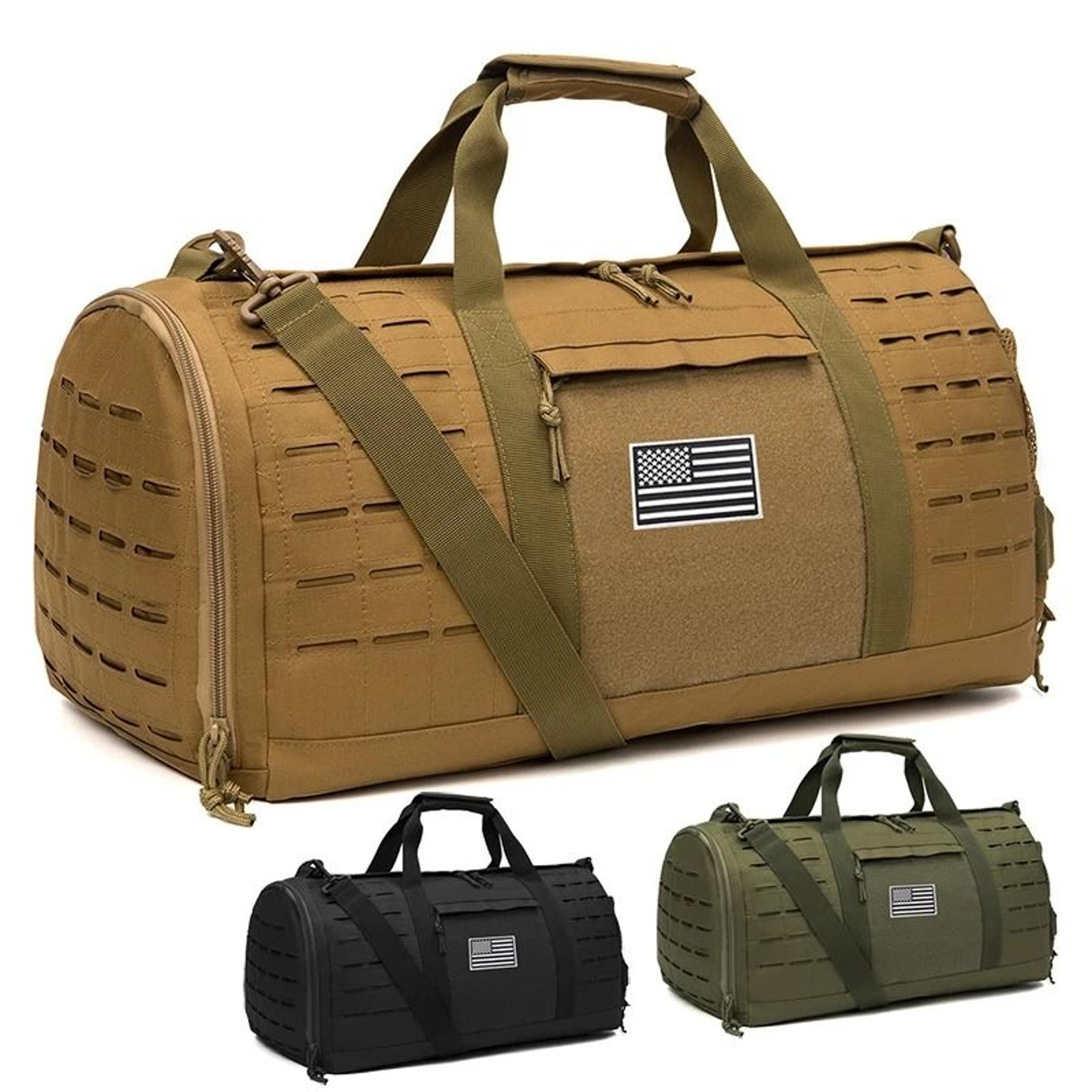 40l tactical sport gym travel duffle bag with shoe compartment