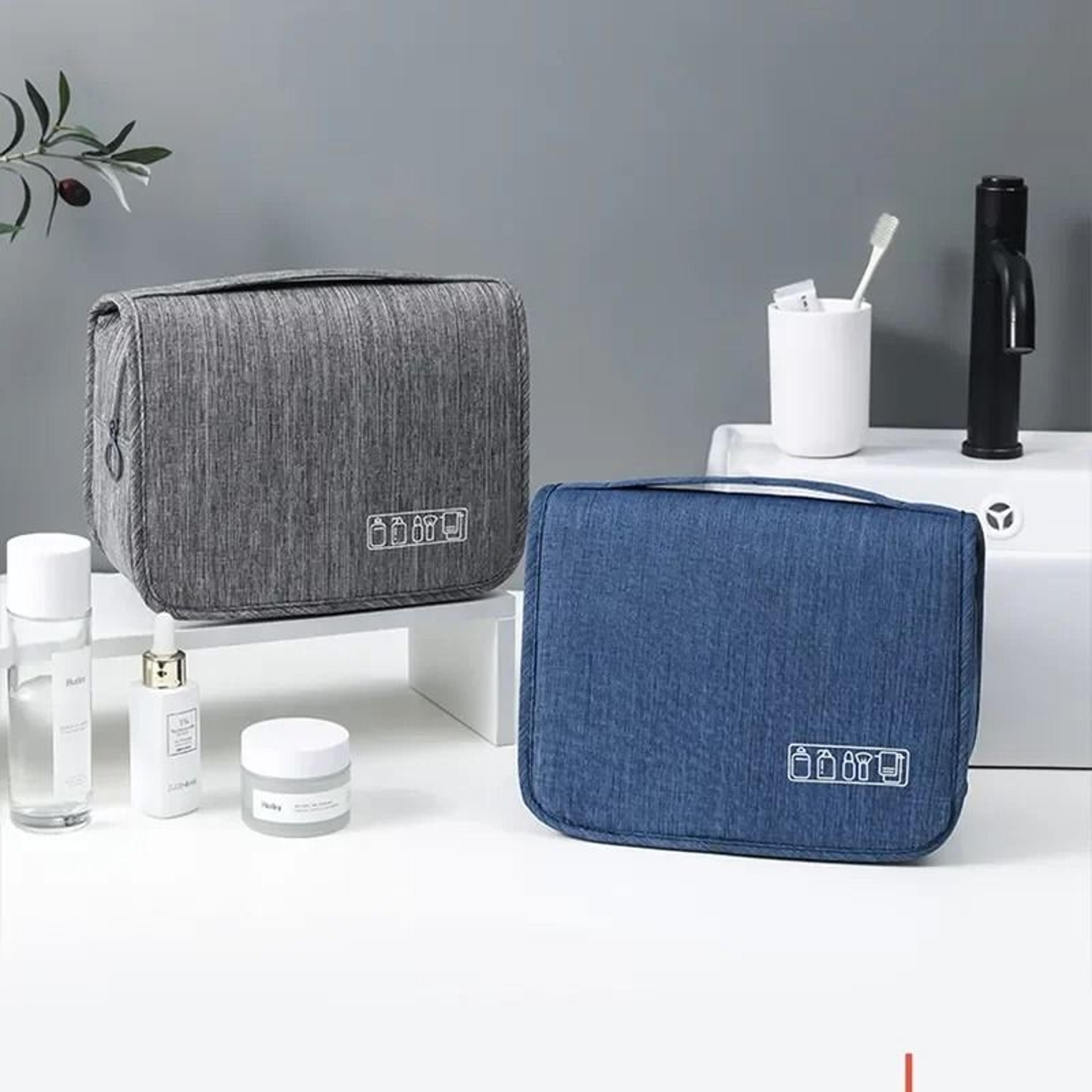 waterproof oxford fabric travel toiletry bag with hanging organizer