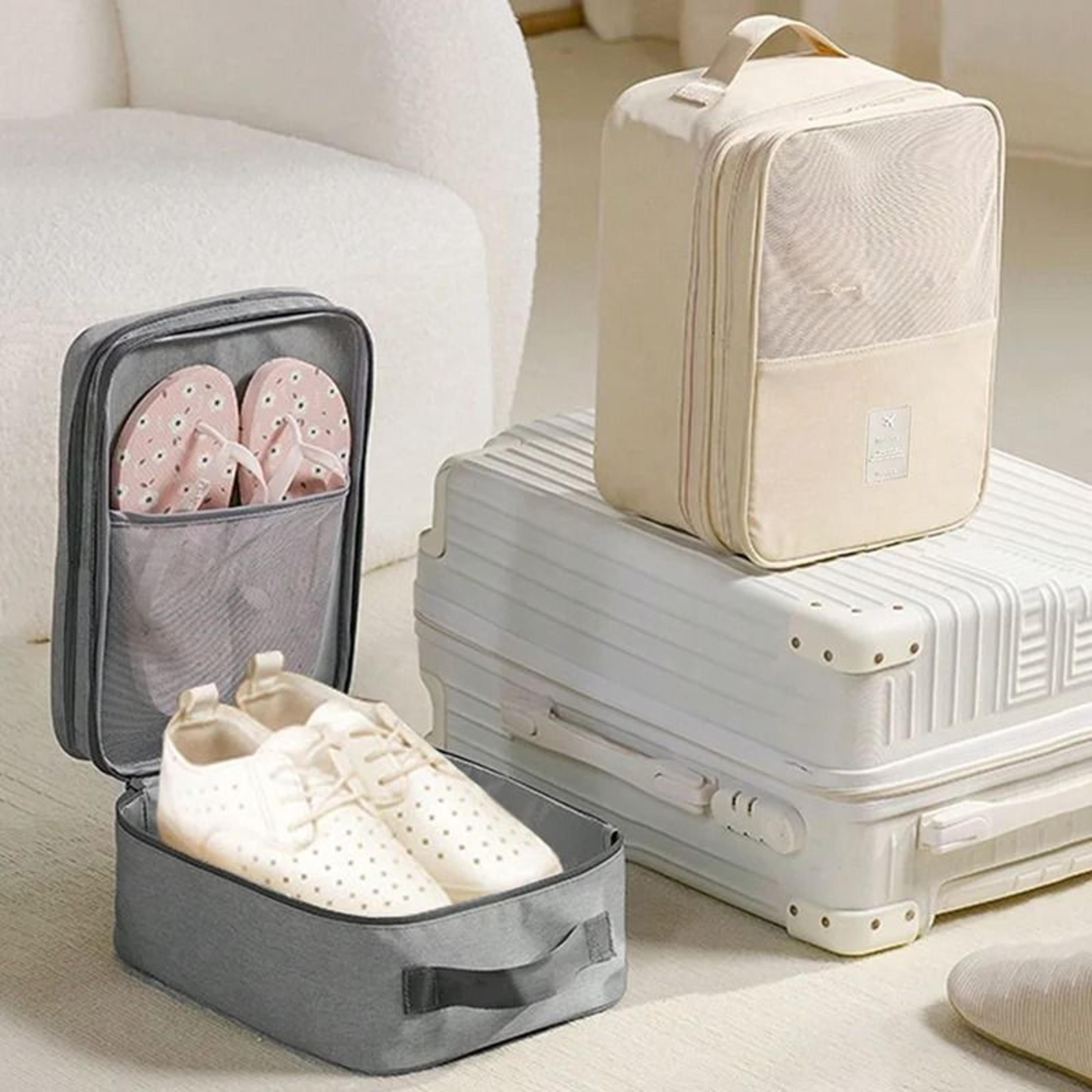 portable waterproof 3 layer shoe storage organizer for travel