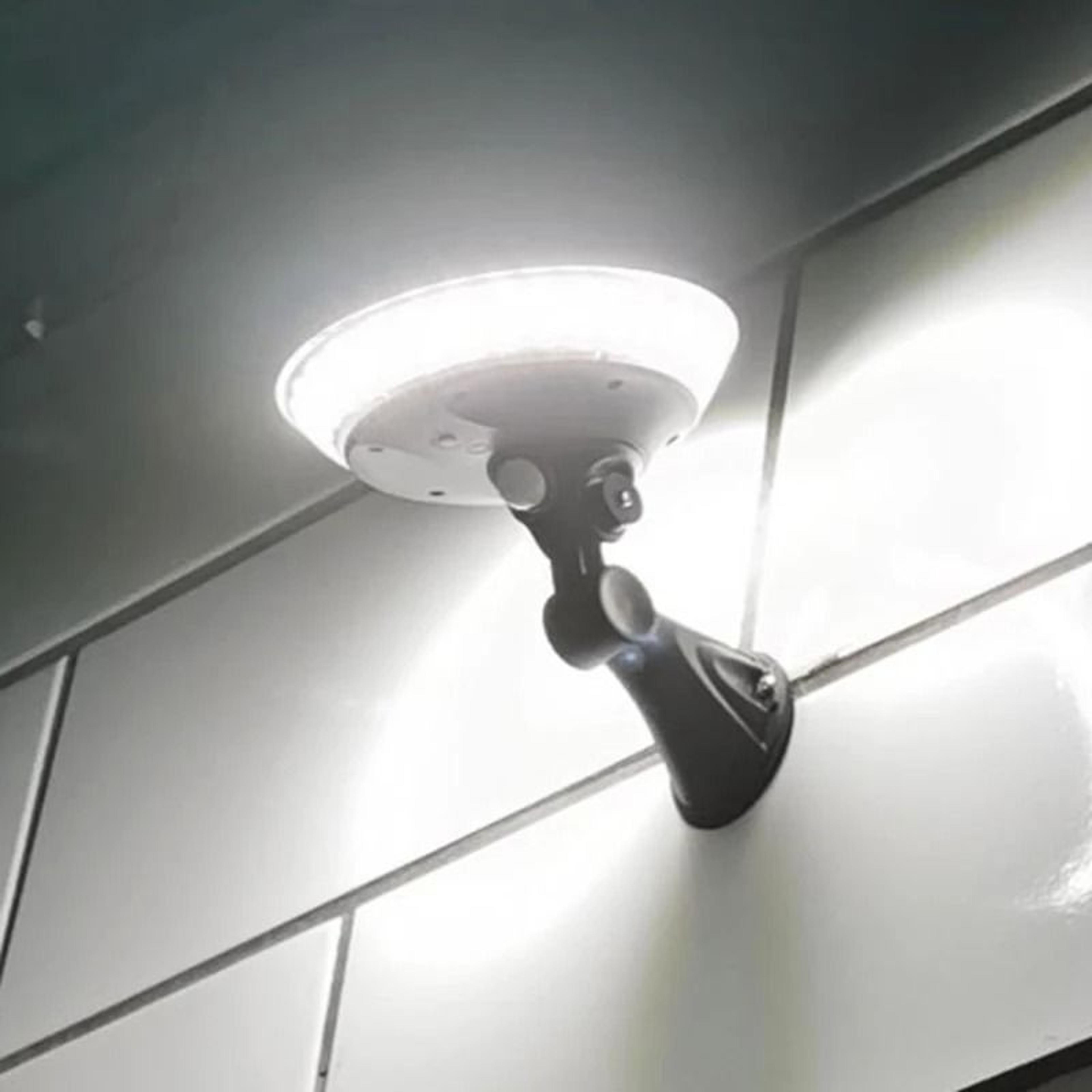 orbitglow ufo solar motion sensor wall light 360 degree outdoor garden lamp