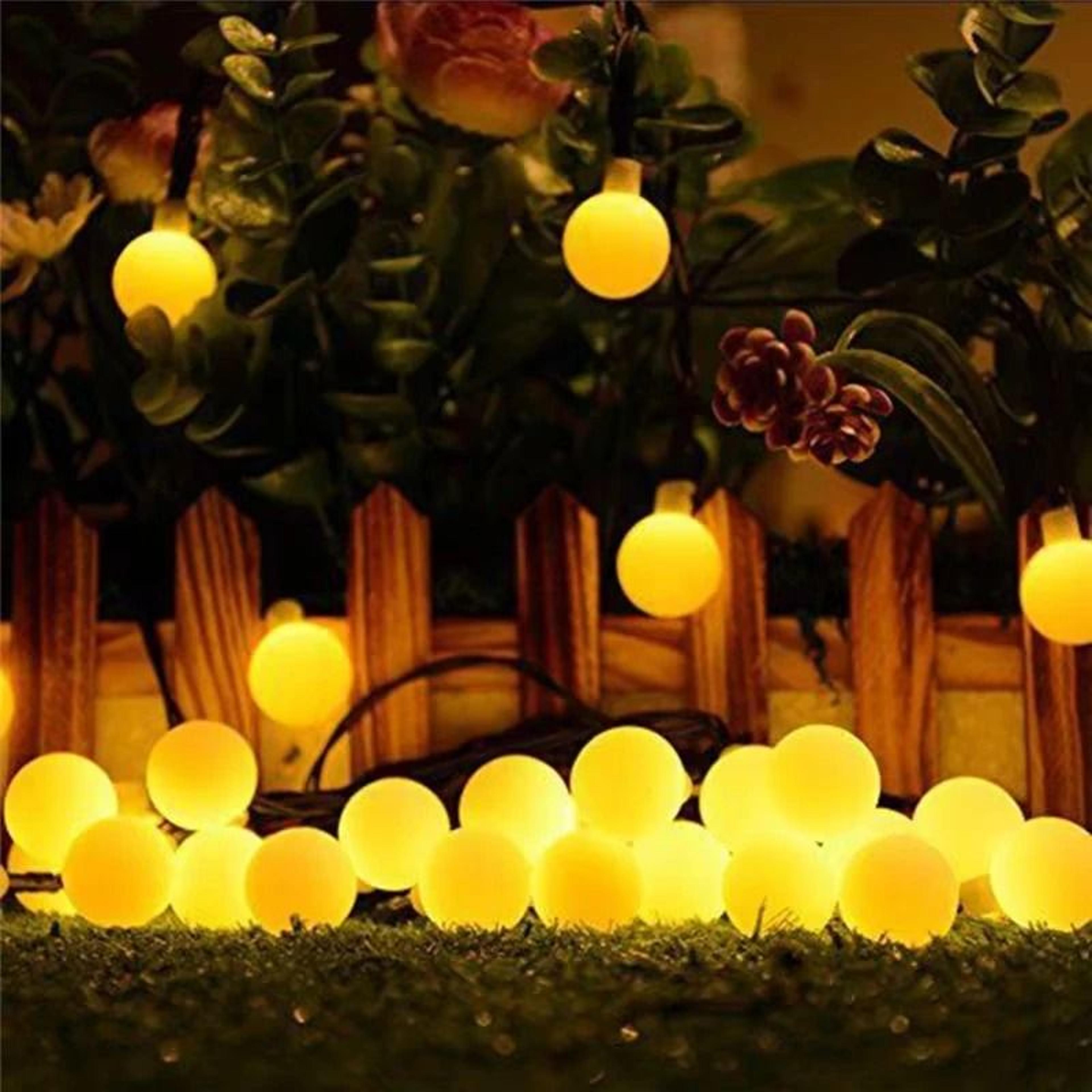 glowsphere solar led fairy lights 10m outdoor garden ball string lights