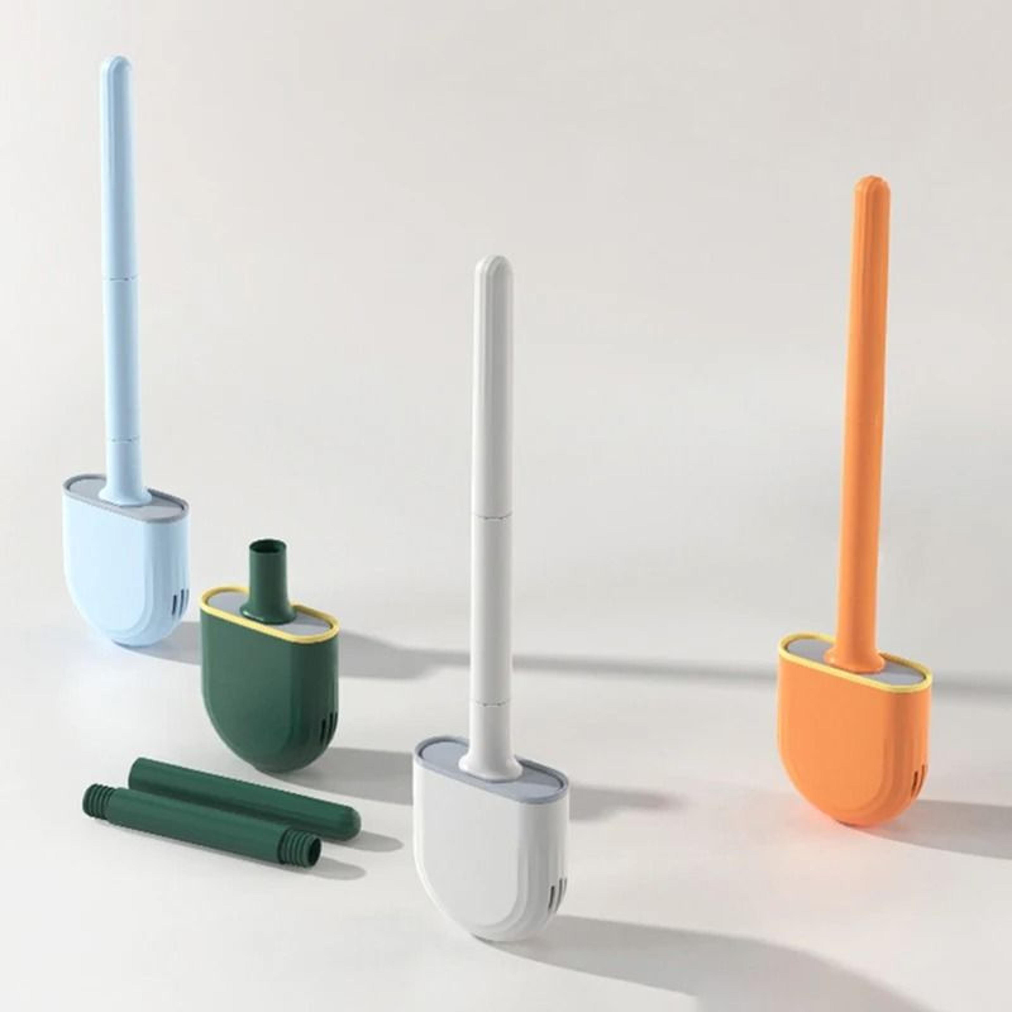 cleanreach silicone toilet brush wall mounted long handle bathroom cleaner