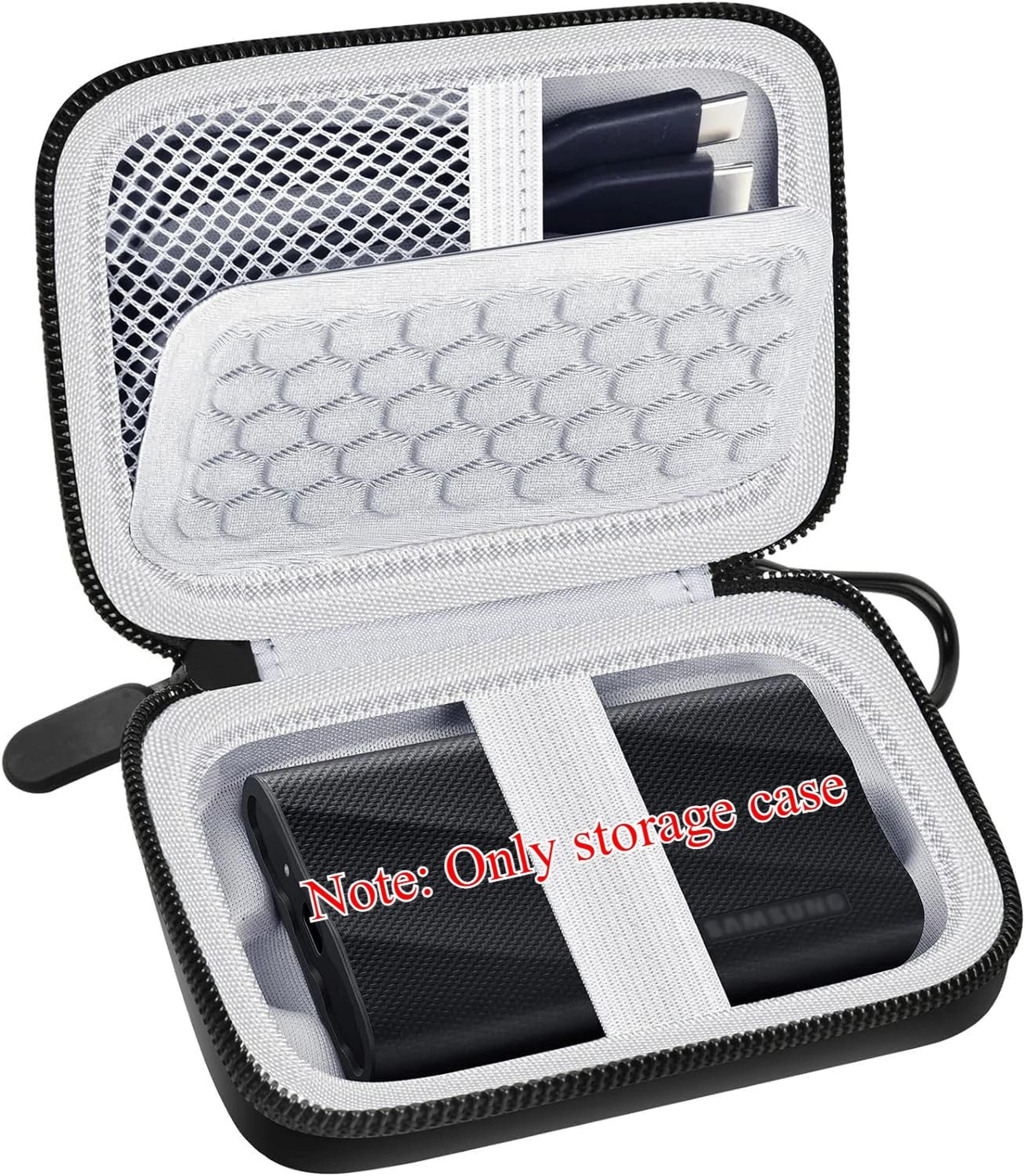 portable ssd carrying case compatible with samsung t9 external ssd