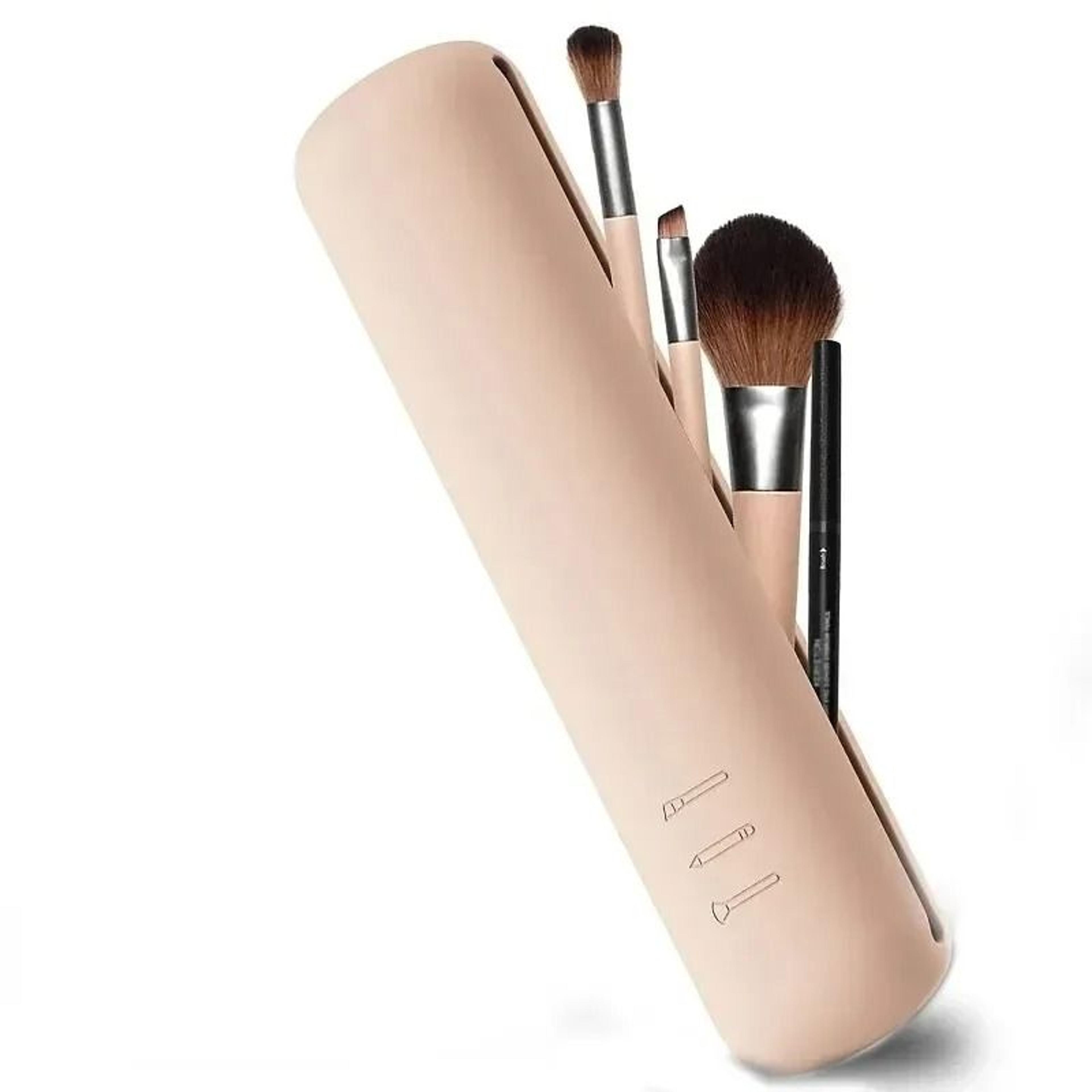 silicone makeup brush storage case portable travel brush organizer
