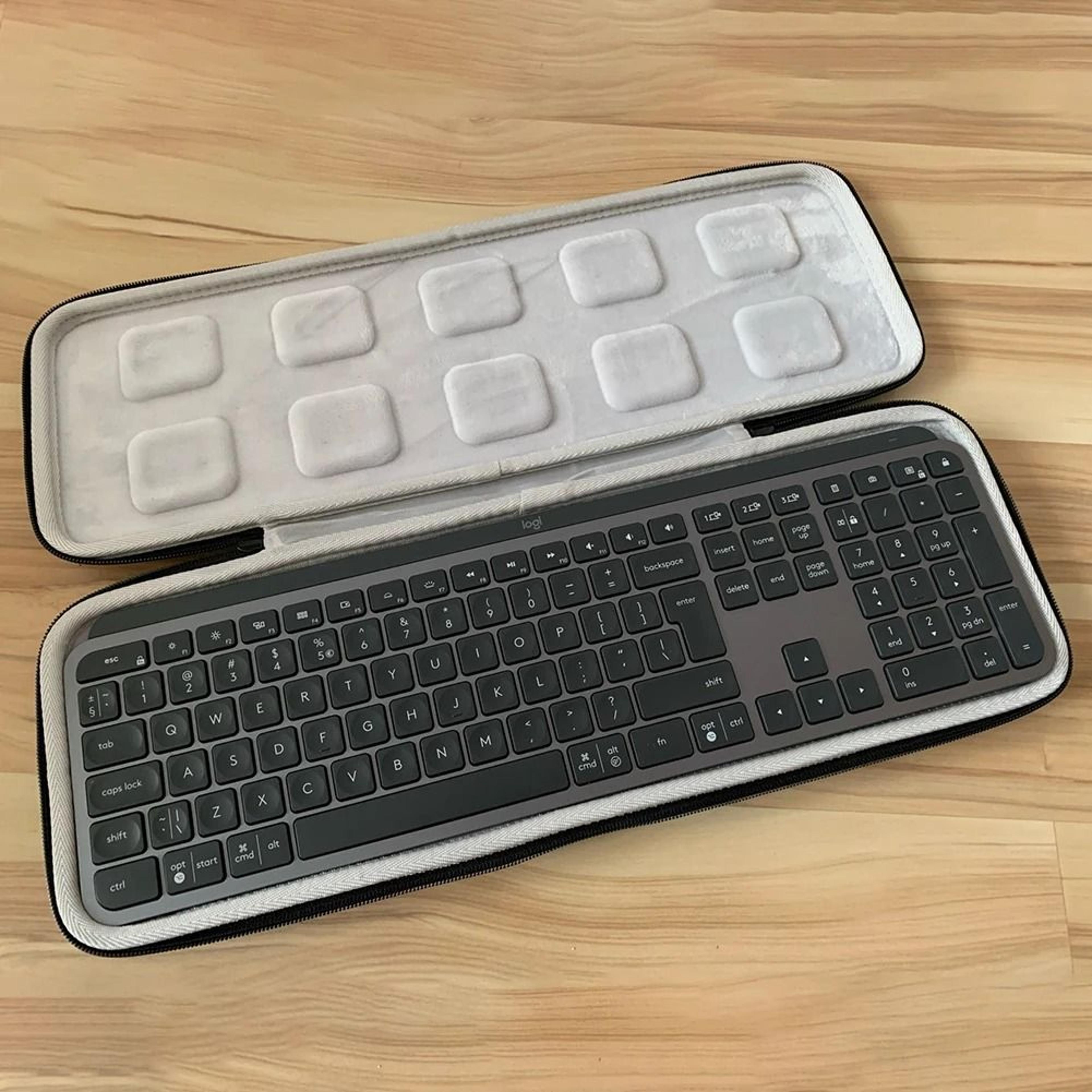 hard shell keyboard carrying case compatible with logitech mx keys