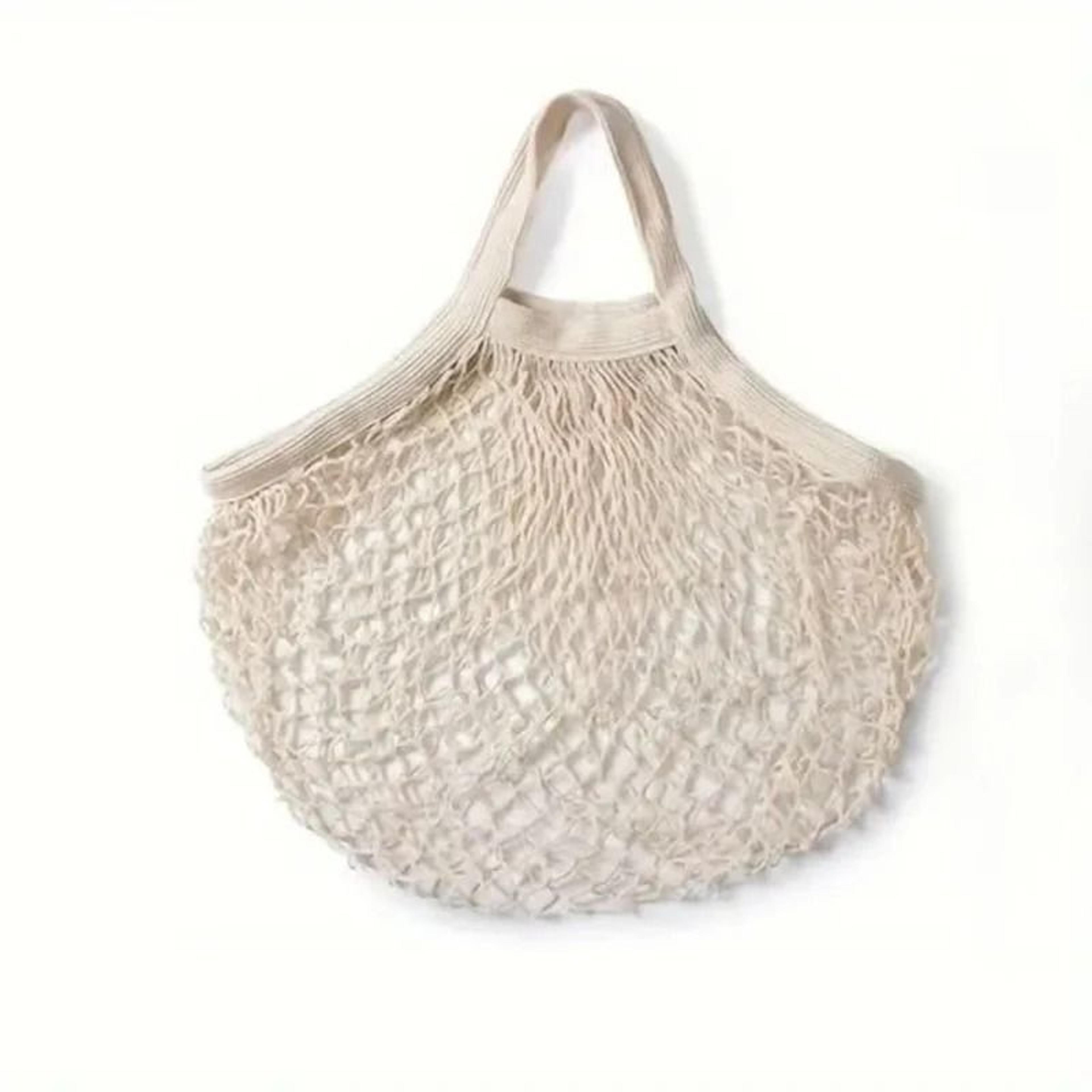 reusable mesh grocery shopping bag foldable eco friendly produce tote