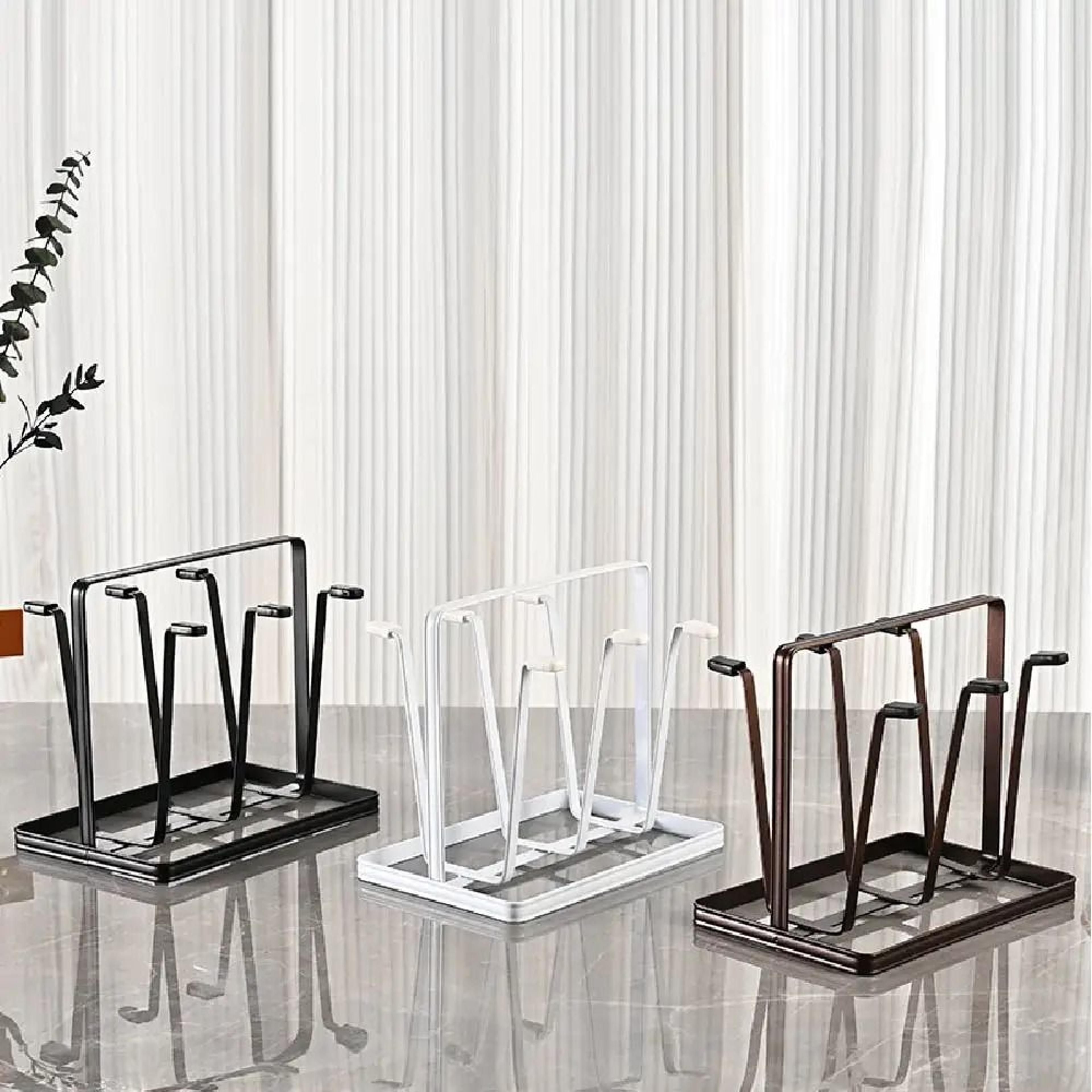 6 cup glass drying rack non slip mug and bottle organizer