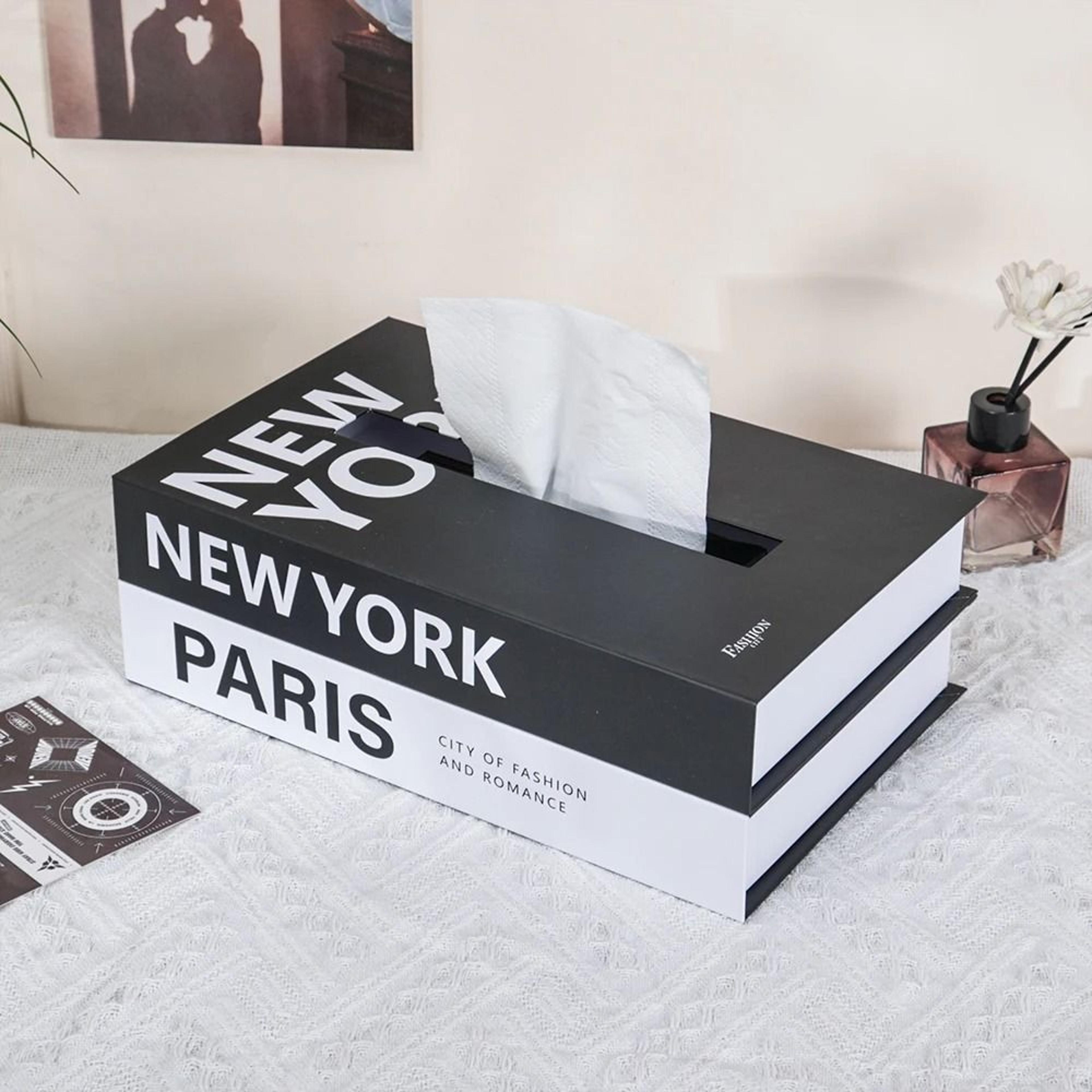 luxury book style tissue box decorative table napkin holder