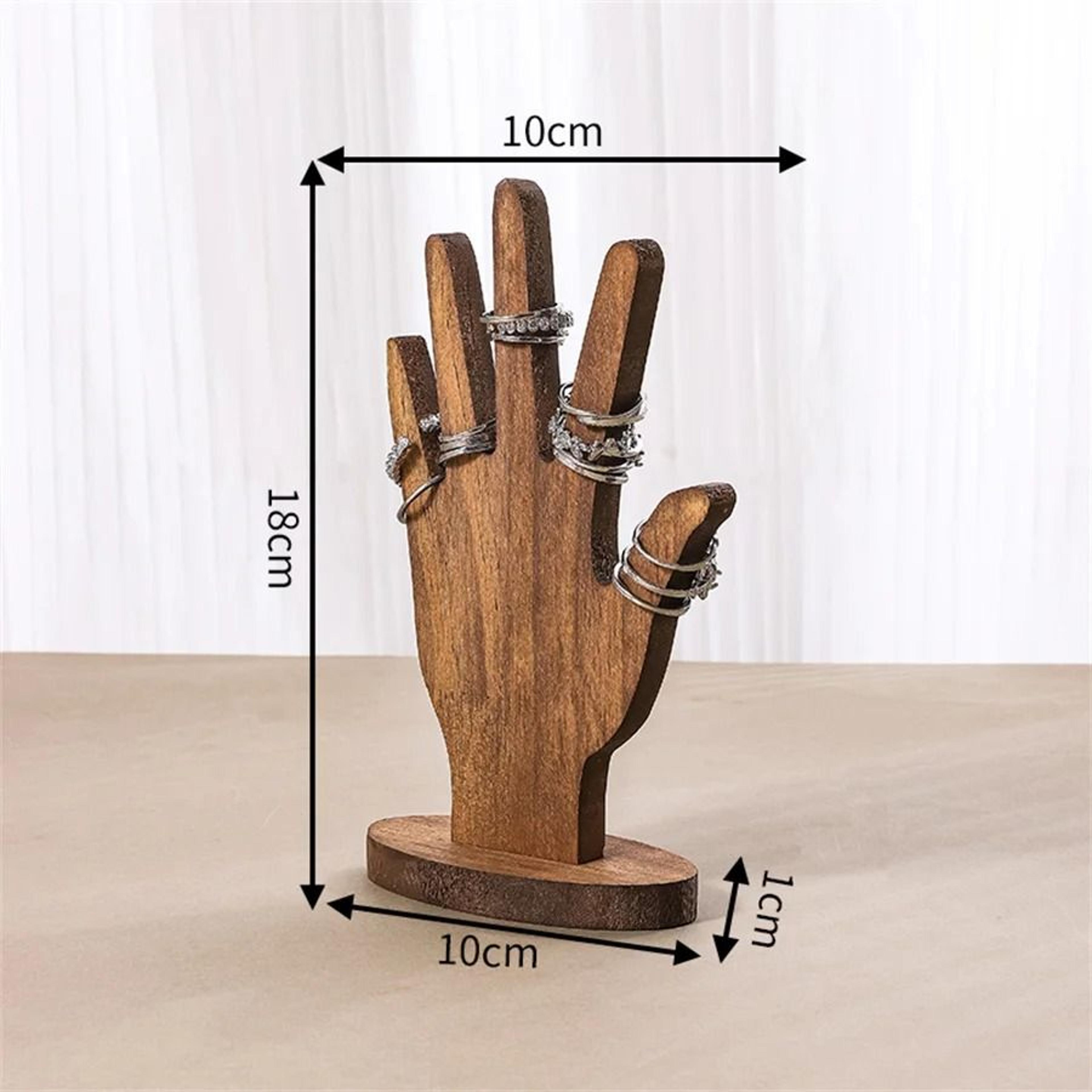 hand jewelry display stand wooden ring and bracelet holder