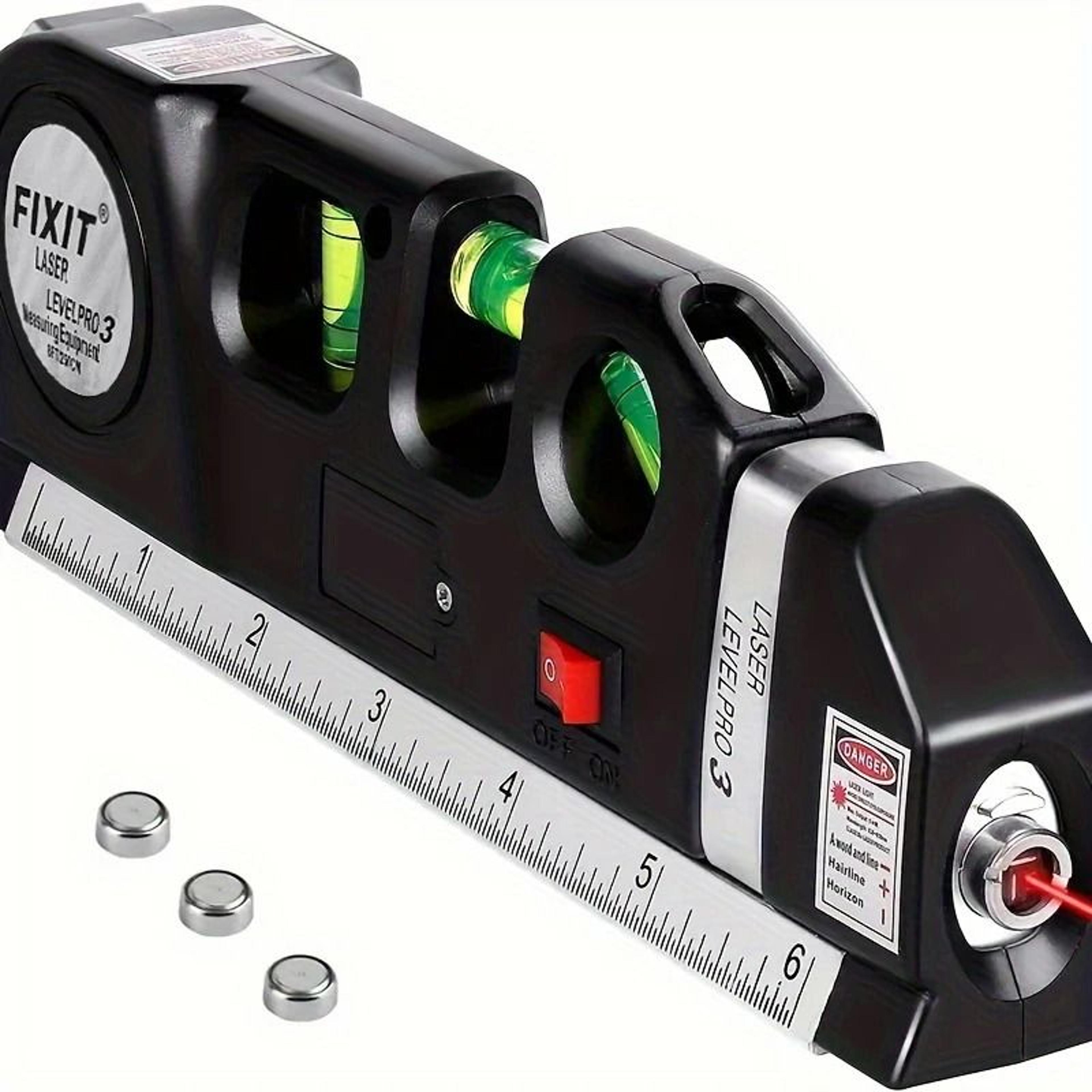 homefish laser level line tool kit multipurpose cross line laser level with built in 8ft measuring tape