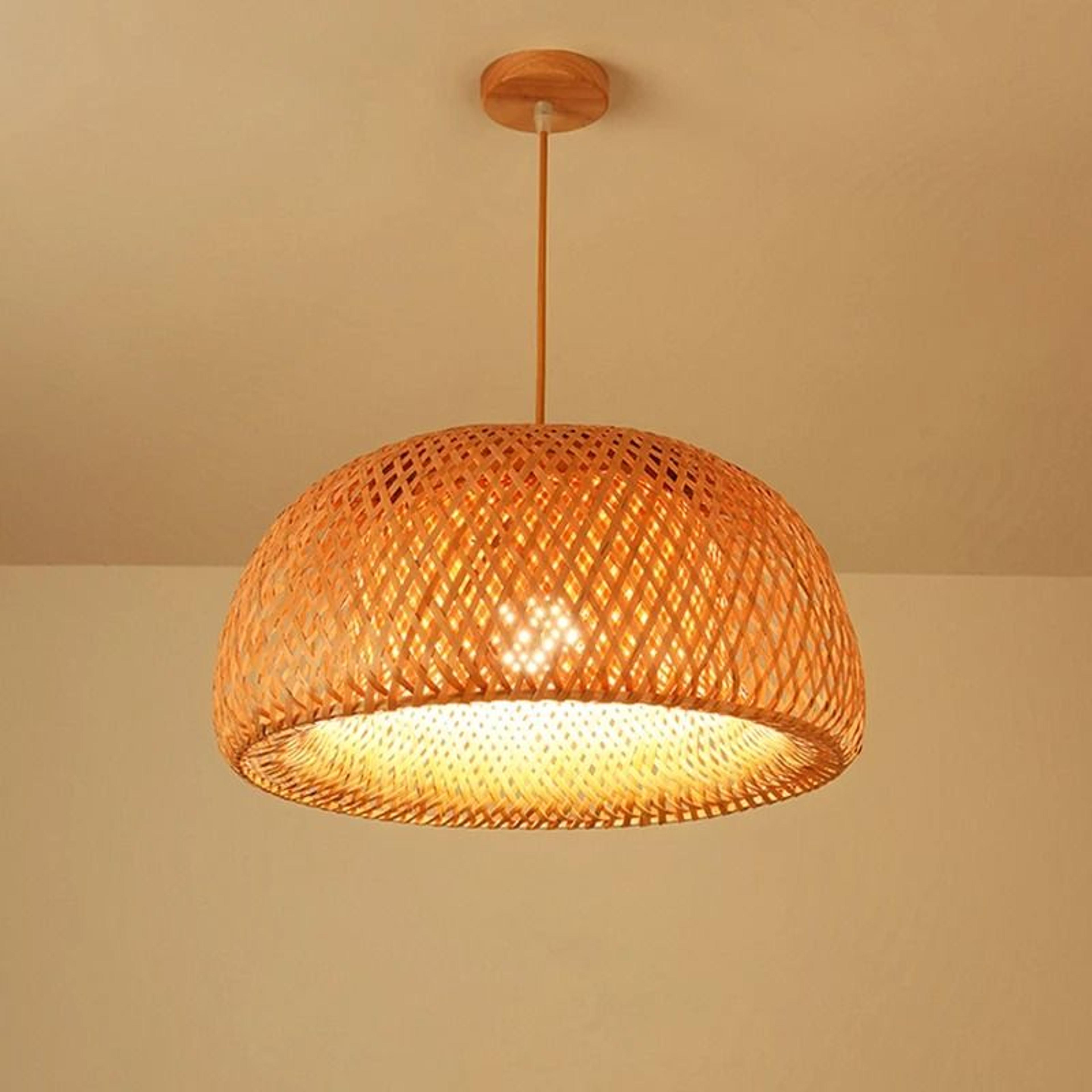 handwoven bamboo pendant lamp vintage chinese style hanging light