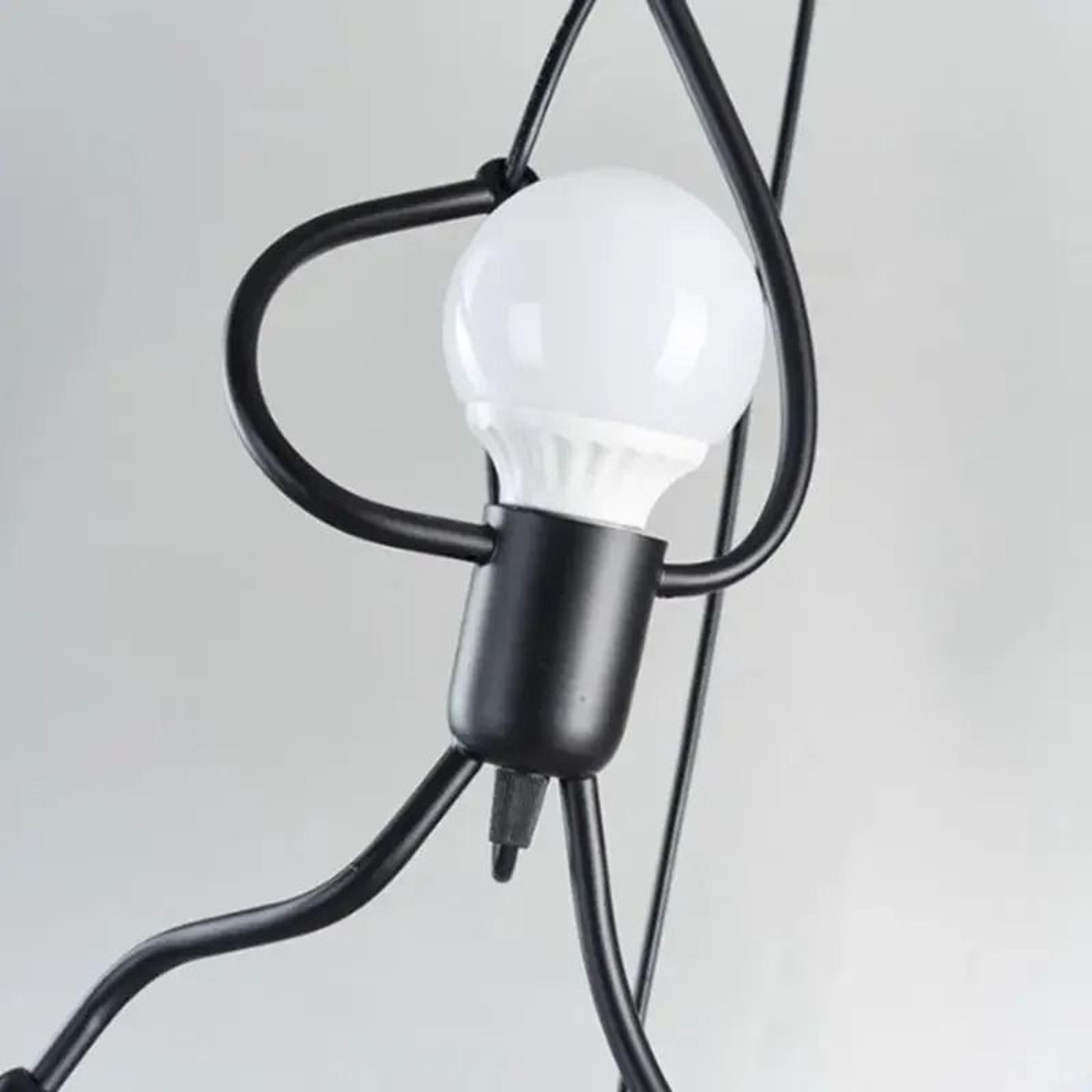 creative little man pendant light vintage iron e27 ceiling lamp