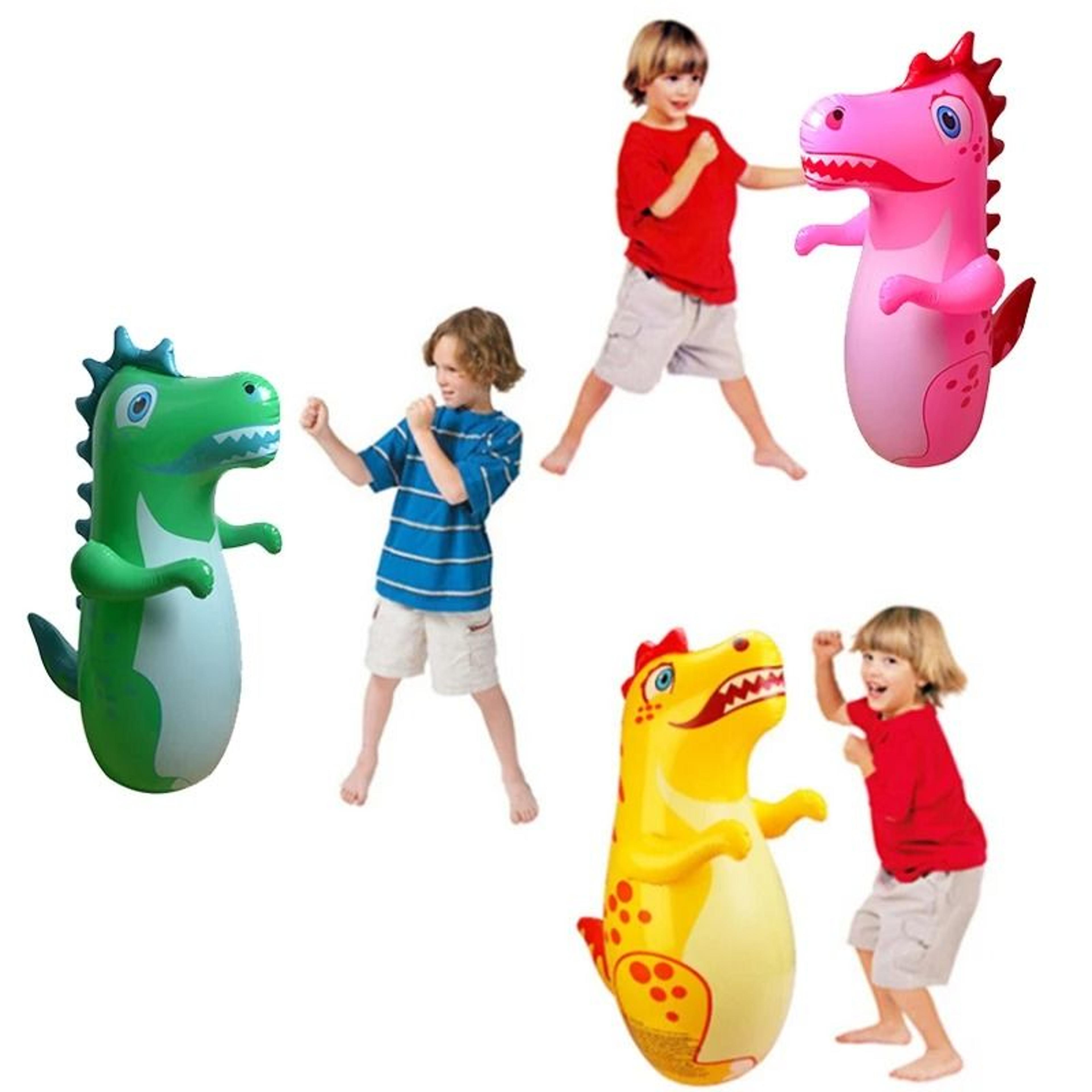 dinopunch inflatable punching bag for kids standing boxing toy