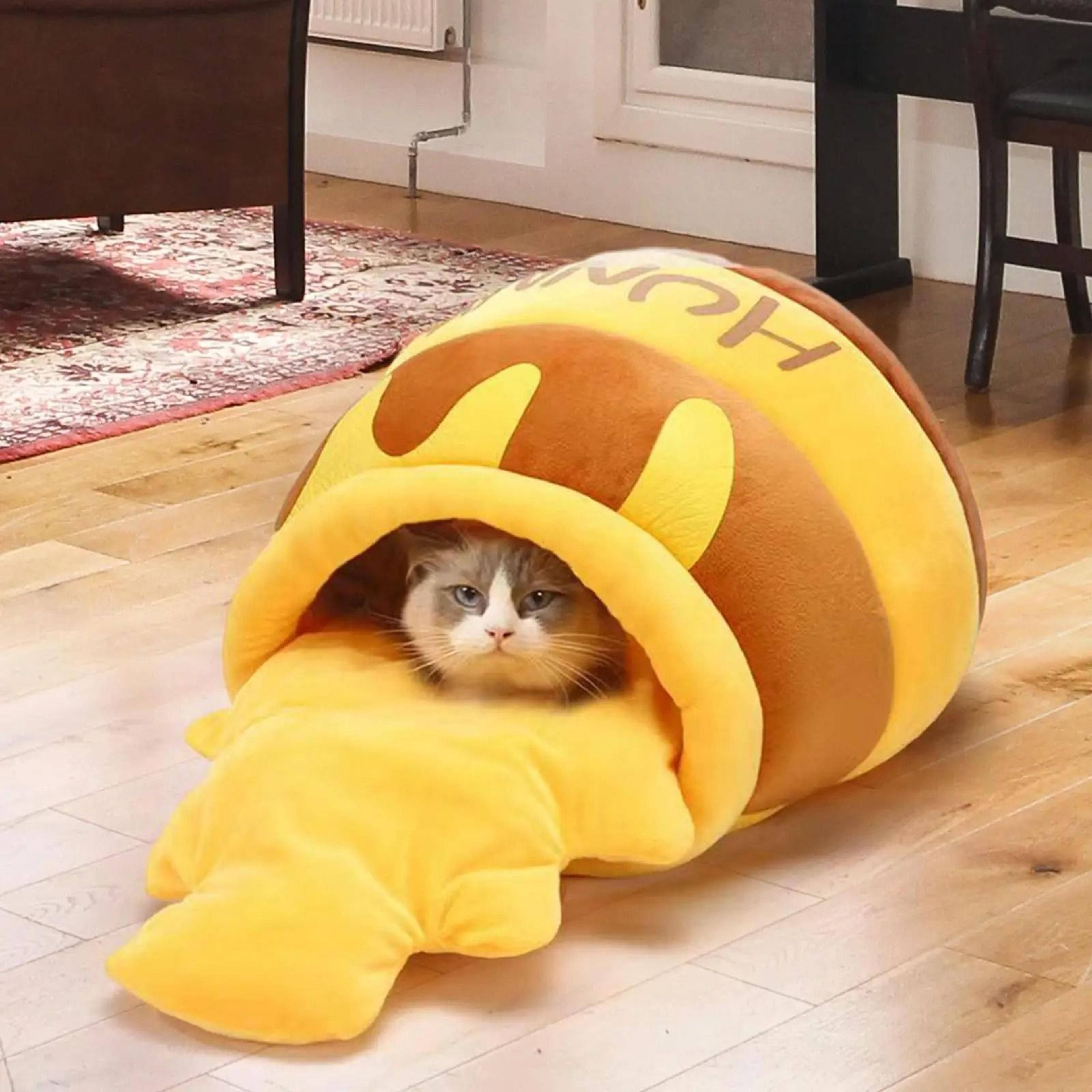cozy cat cave bed soft cat bed house with removable cushion and non slip base