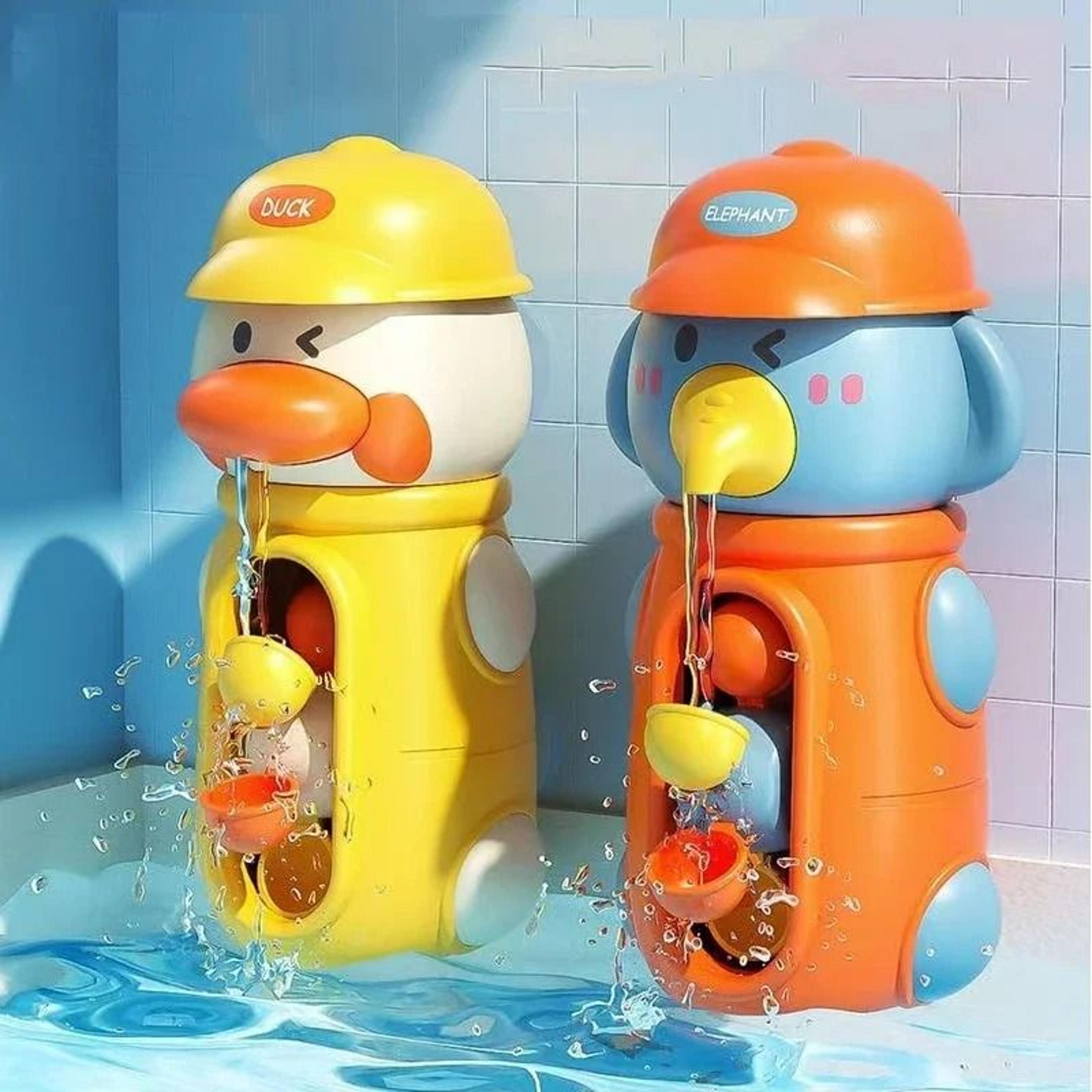 toddler bath water wheel toy suction cup baby bath toy spinner duck elephant water play toy