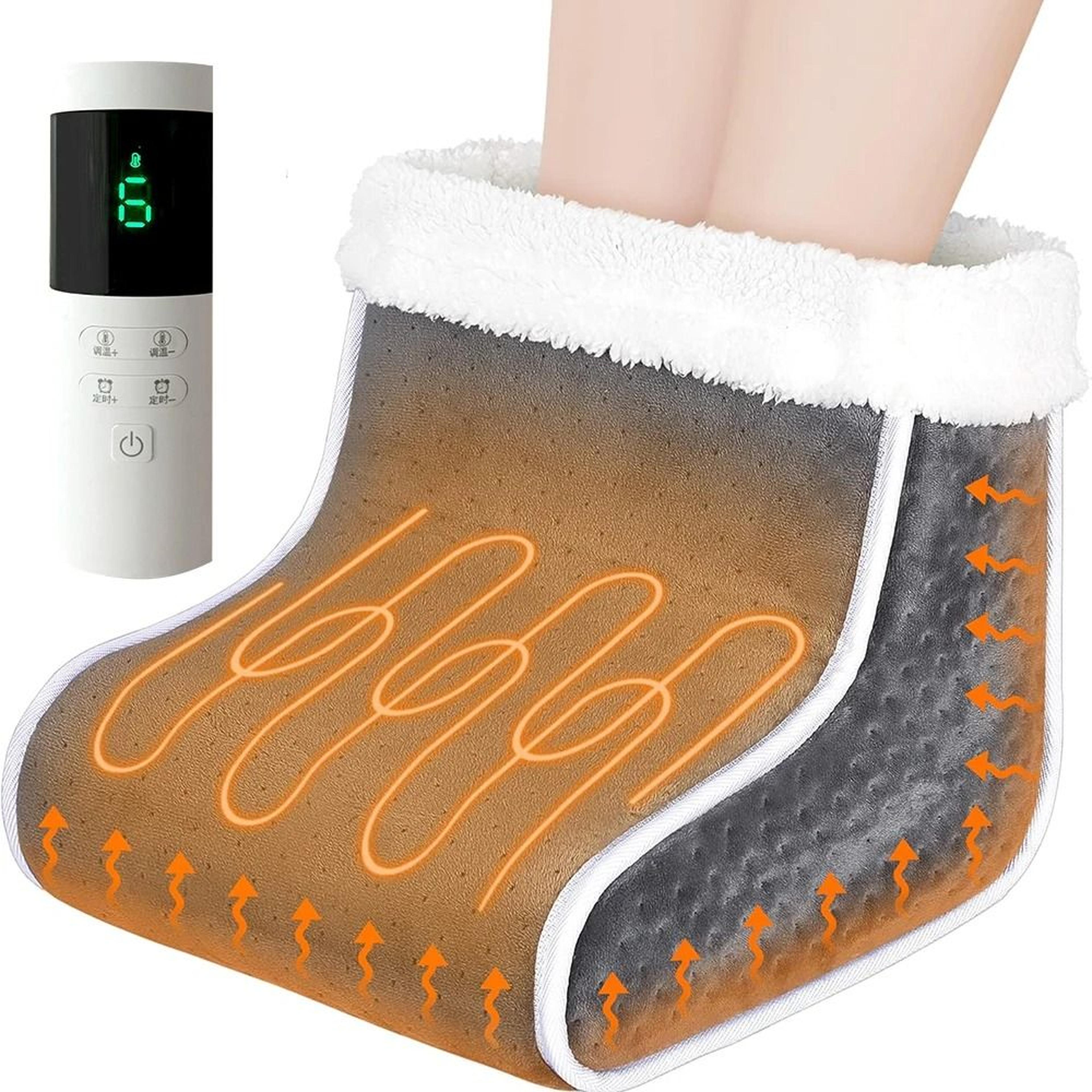 adjustable electric foot heater with 4 heat modes washable thermal heated foot warmer pad