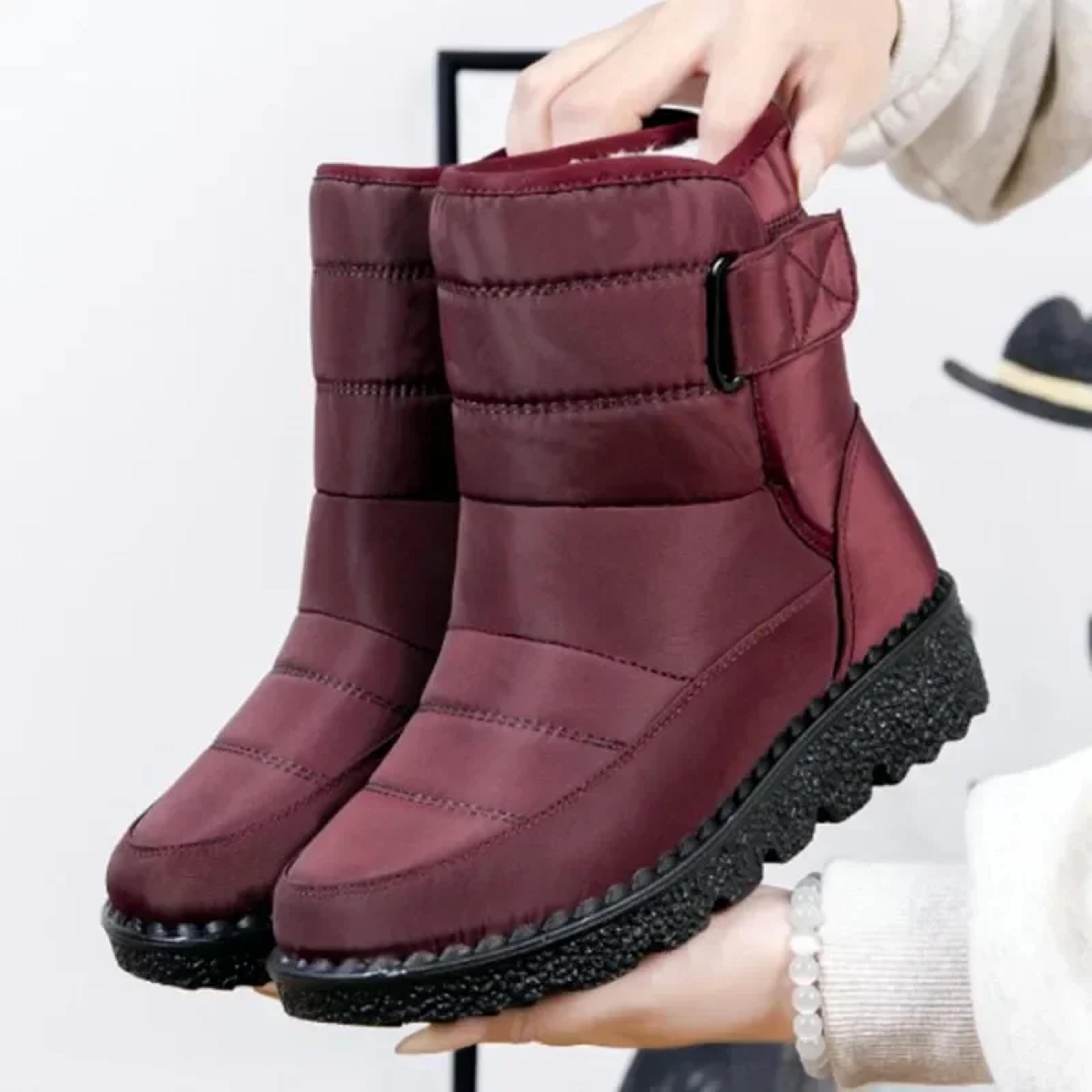 winter waterproof snow boots for women, cold weather comfort