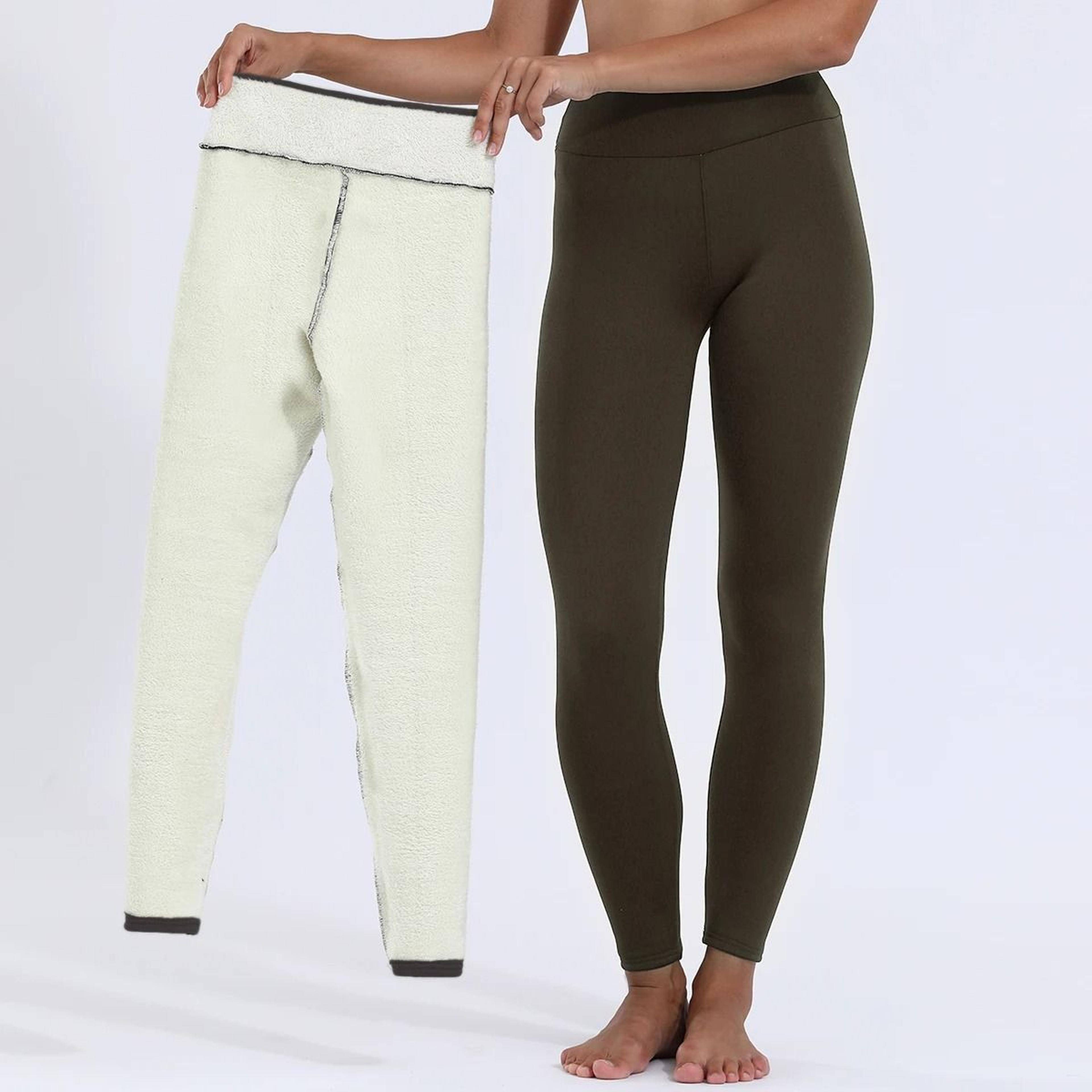cozy womens winter fleece leggings high waist velvet lined thermal leggings
