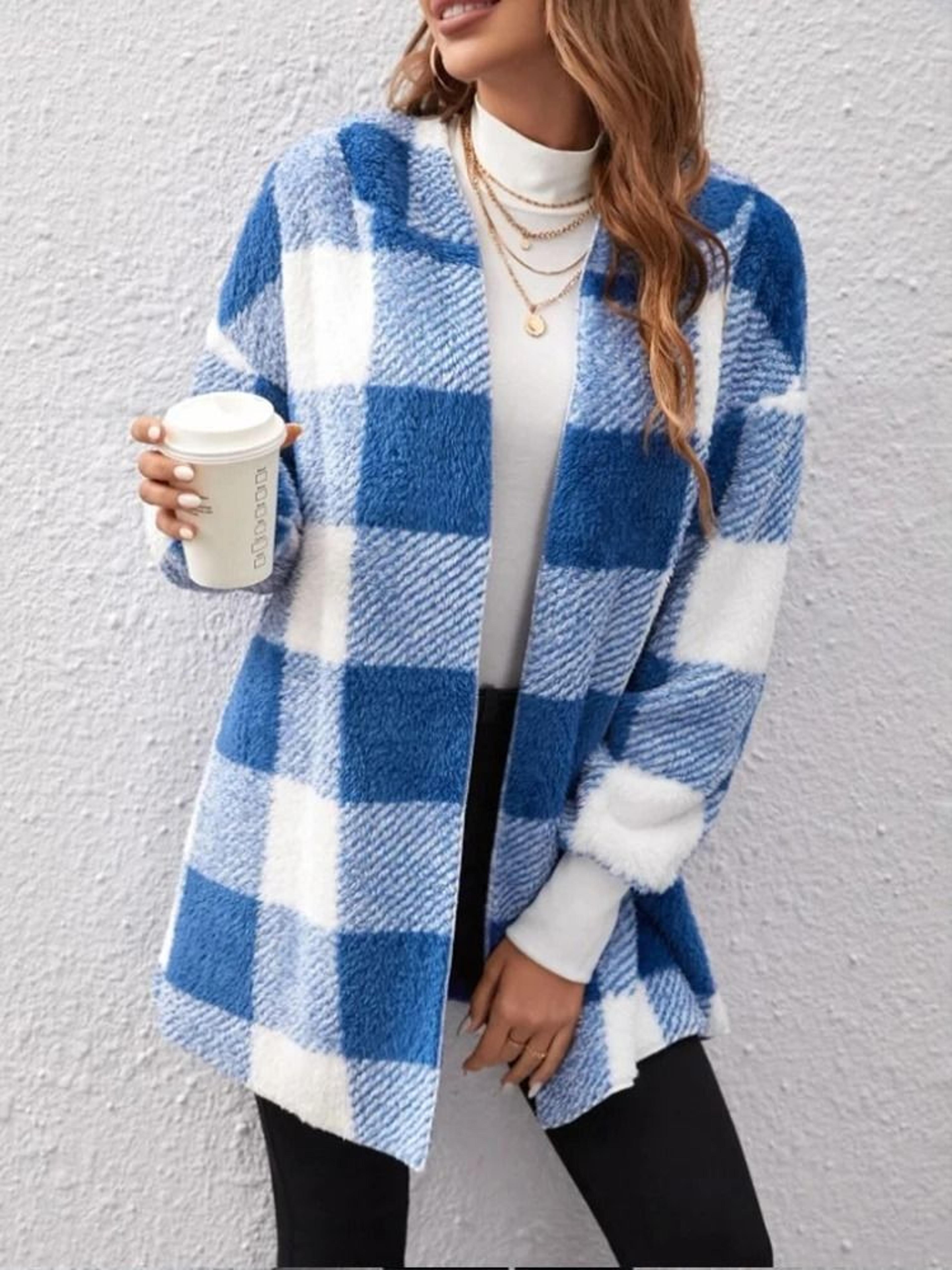 cozy womens color block cardigan thick ribbed winter knit sweater