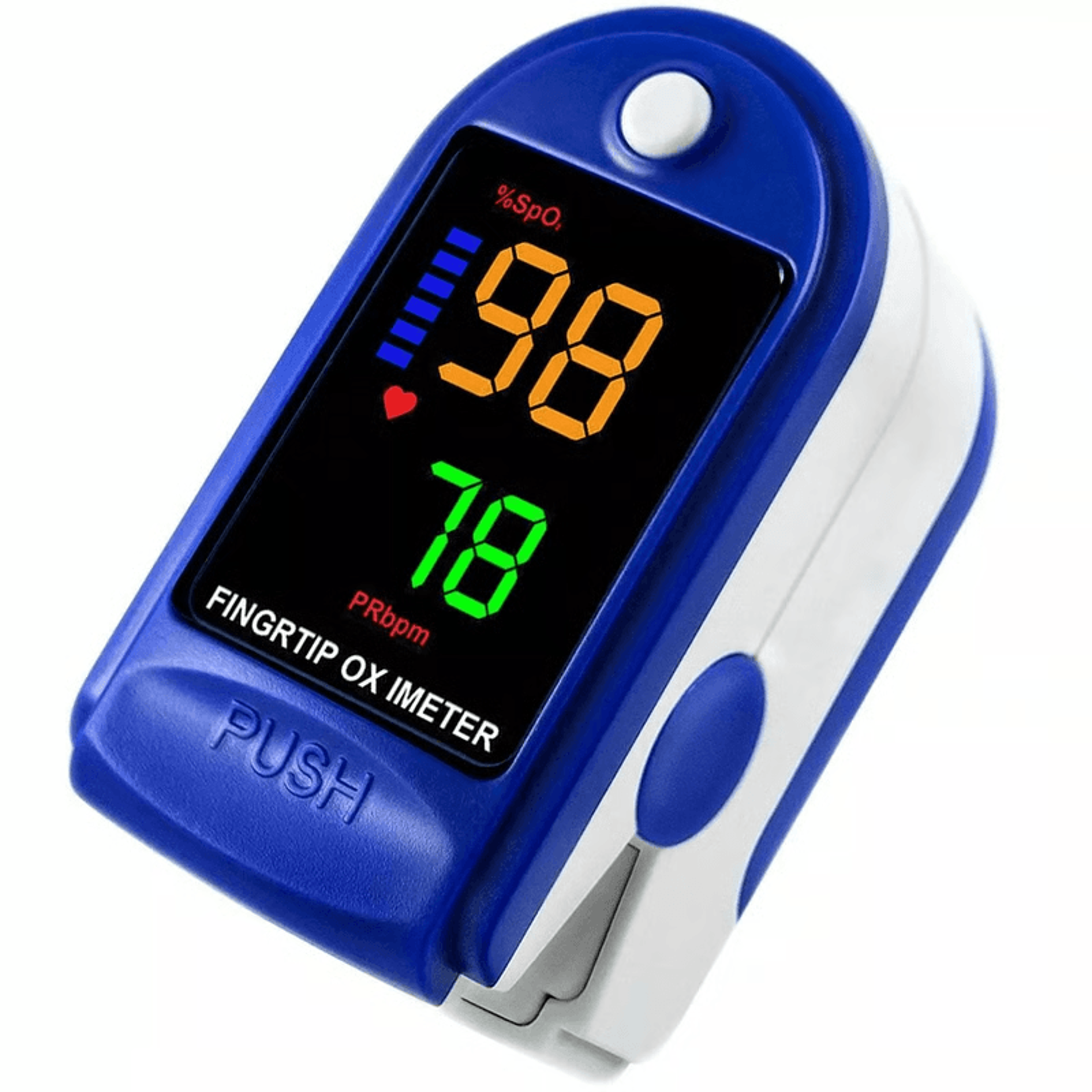fingertip pulse oximeter for blood oxygen spo2 monitoring and heart rate checks