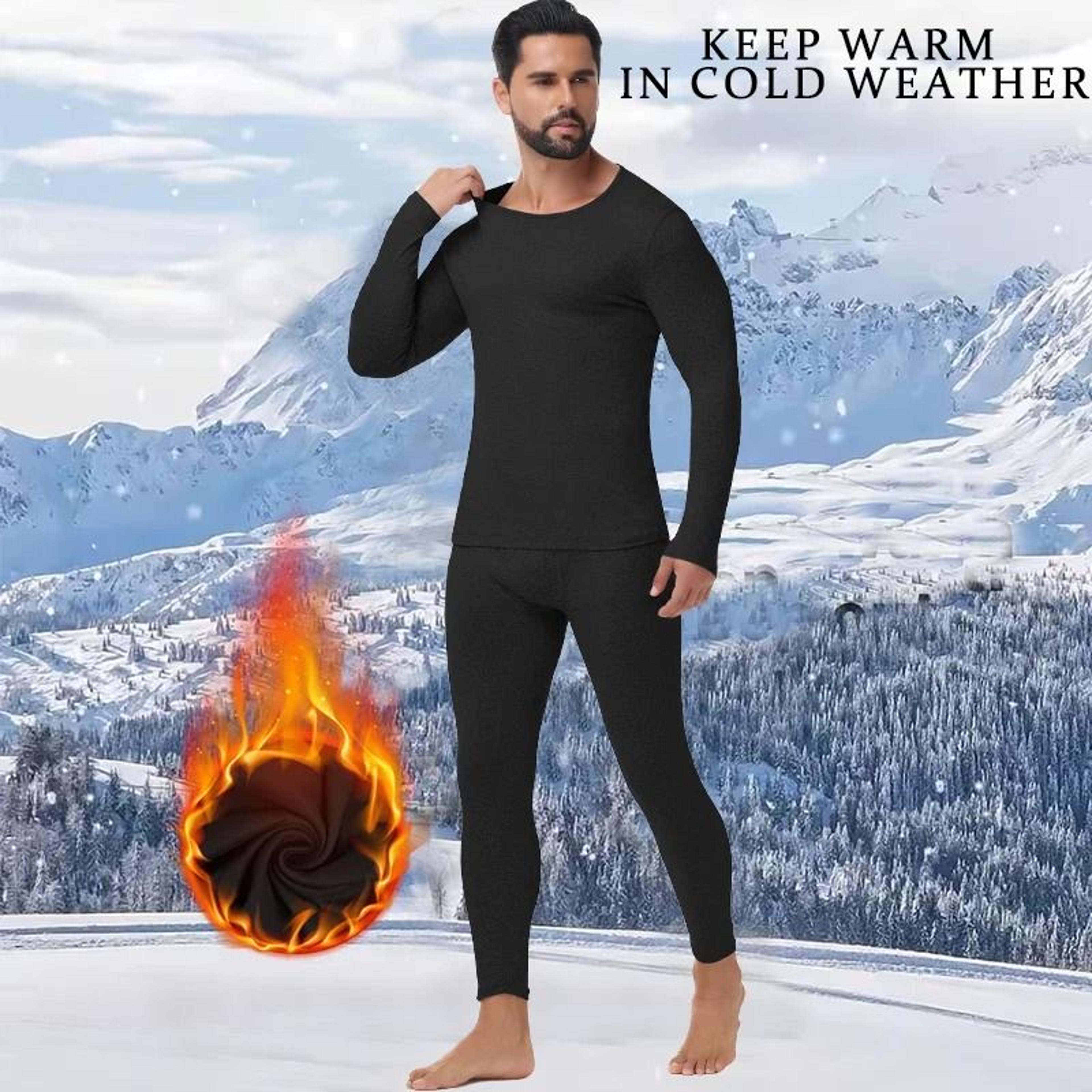 mens thermal underwear set warm breathable long johns base layer