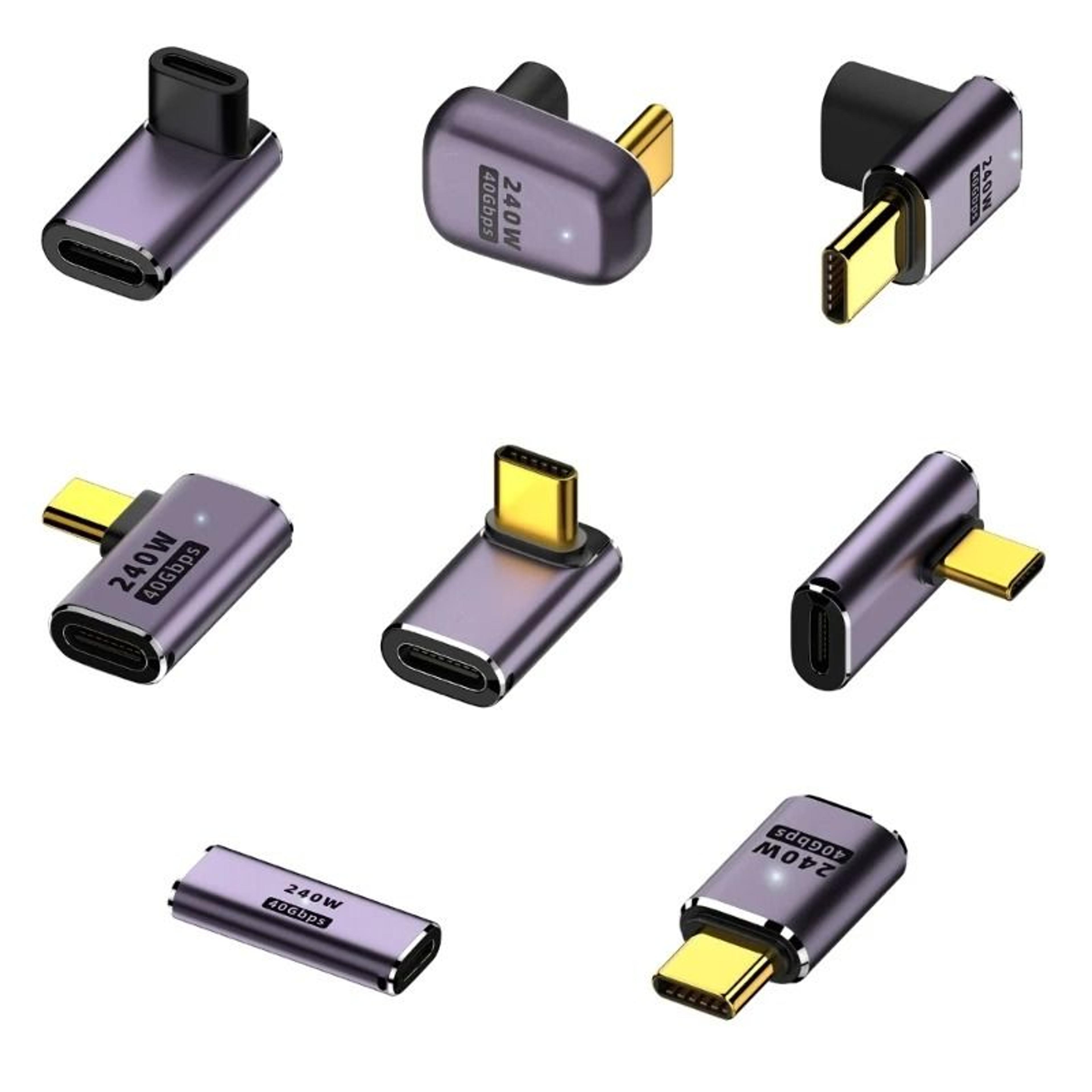 usb4 type c female to male adapter 100w fast charging 40gbps converter