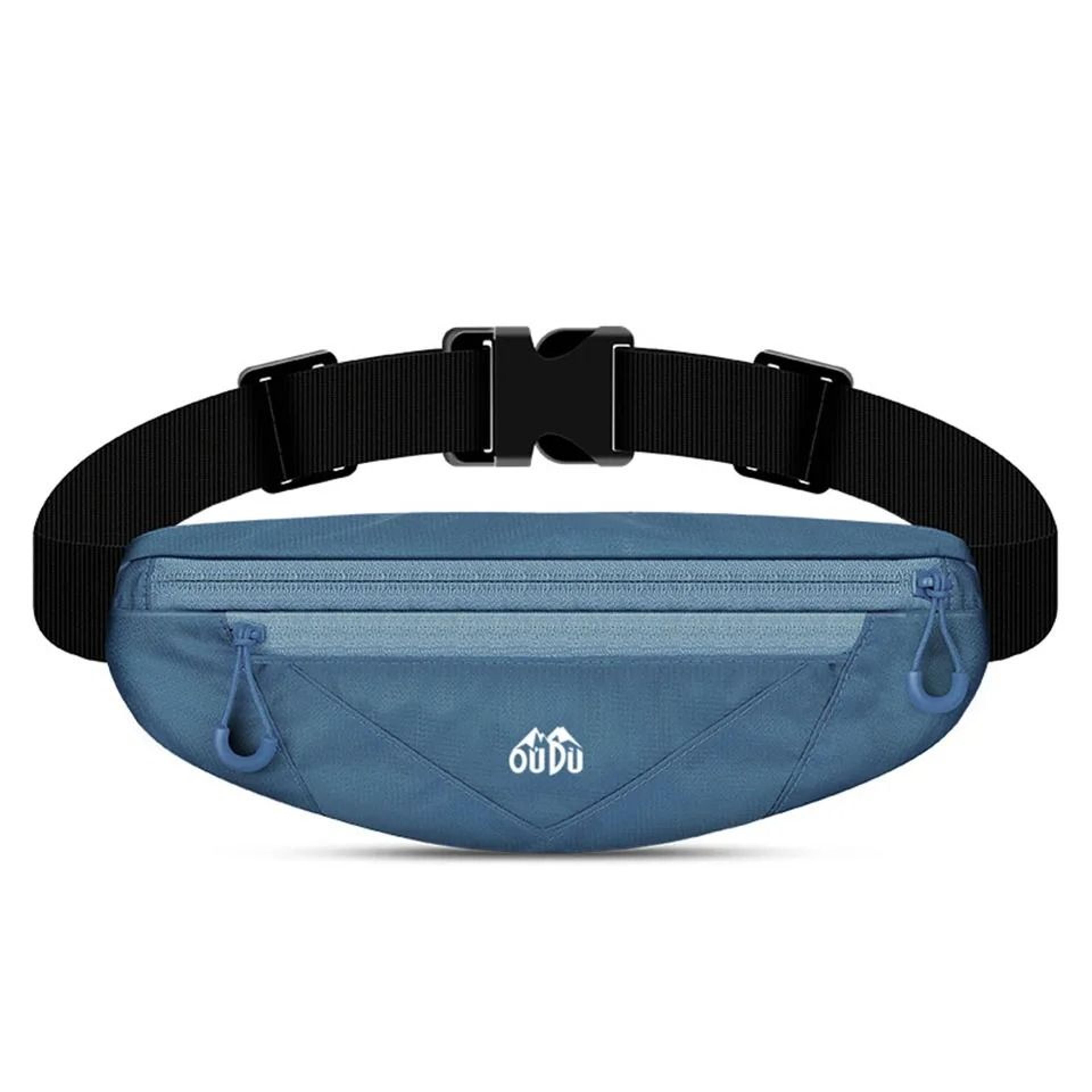 kokossi running waist bag double zipper sports waist belt pack for phone and essentials