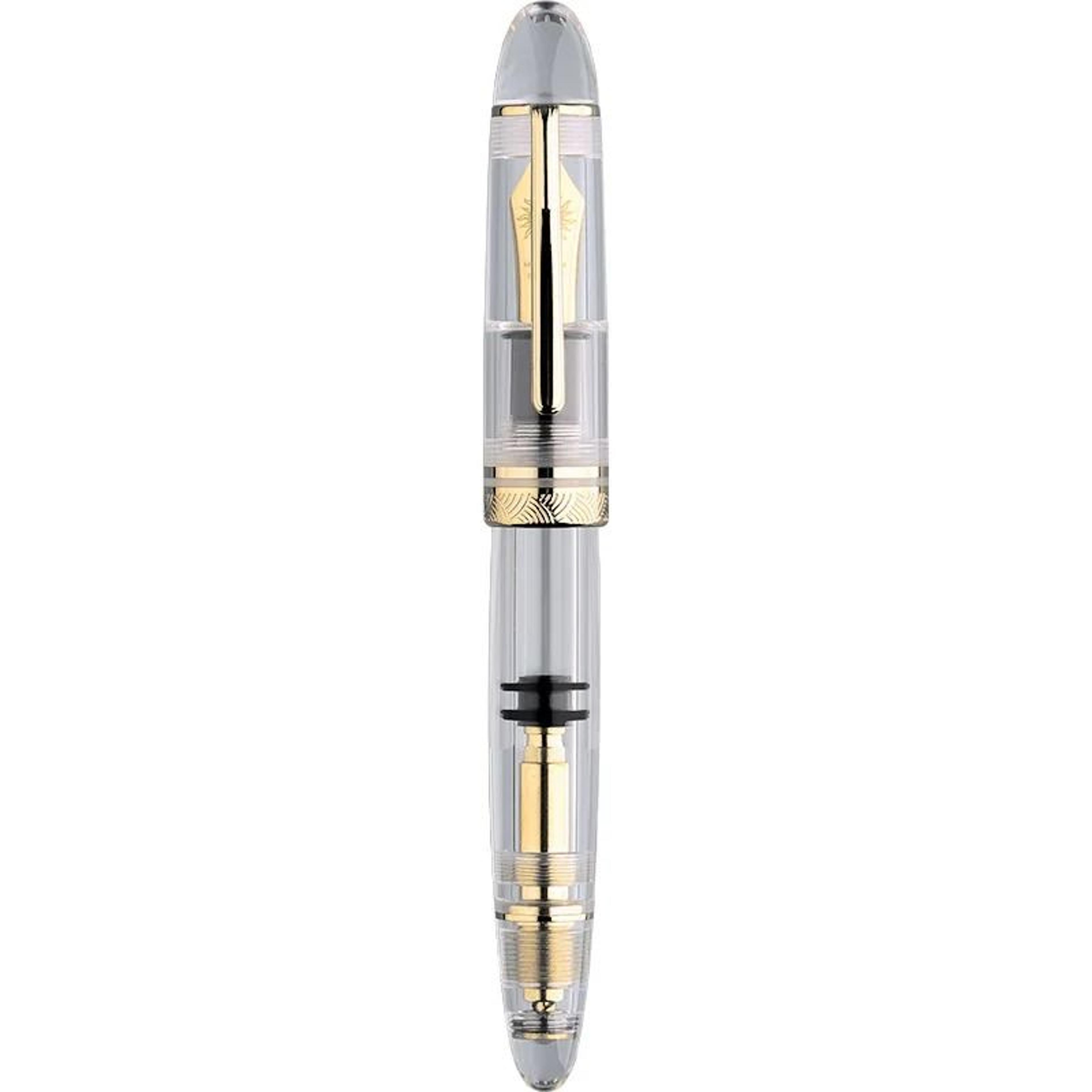 majohn p140 transparent fountain pen large demonstrator piston fountain pen with no 8 nib