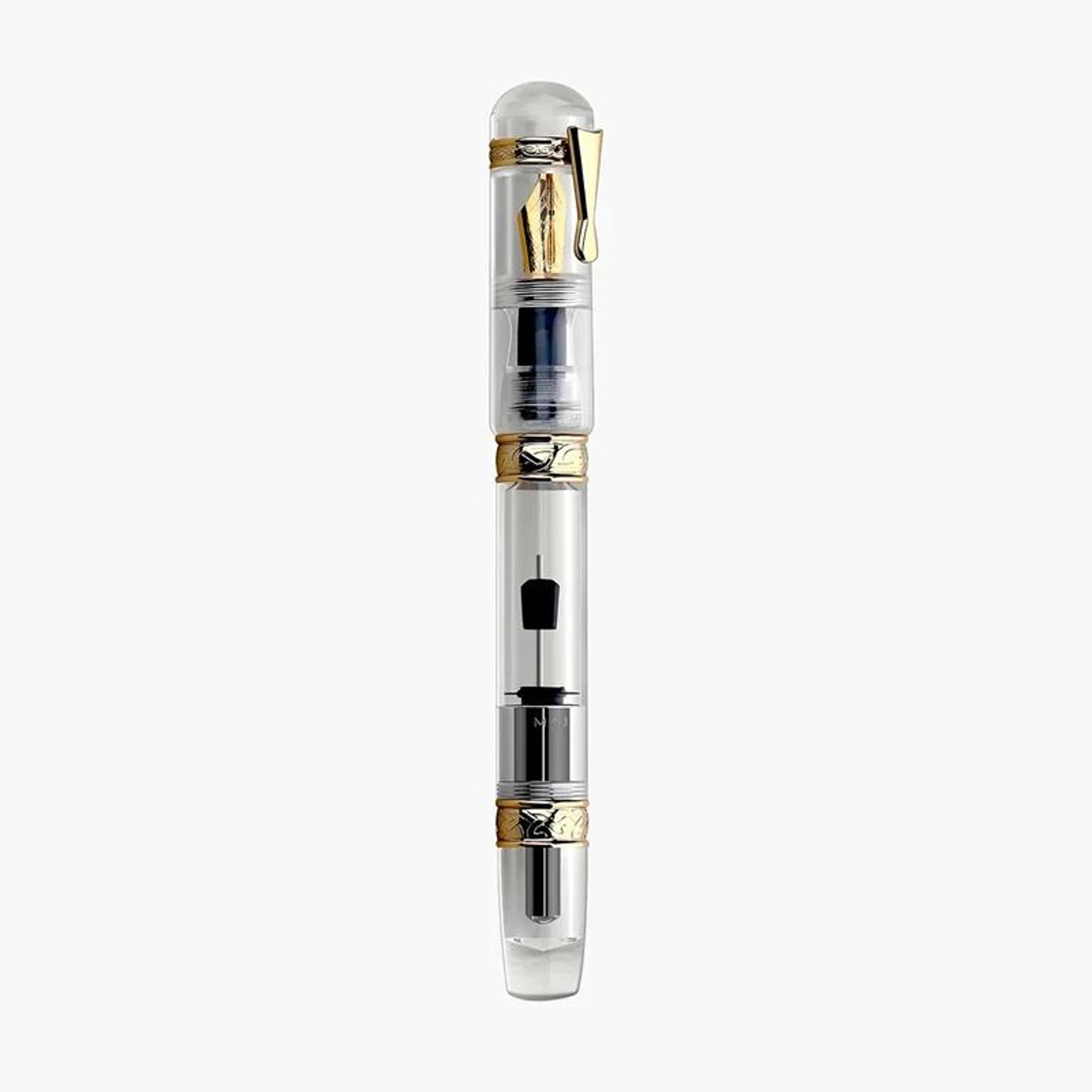 majohn c5 transparent fountain pen large capacity ink storage fountain pen iridium nib writing pen