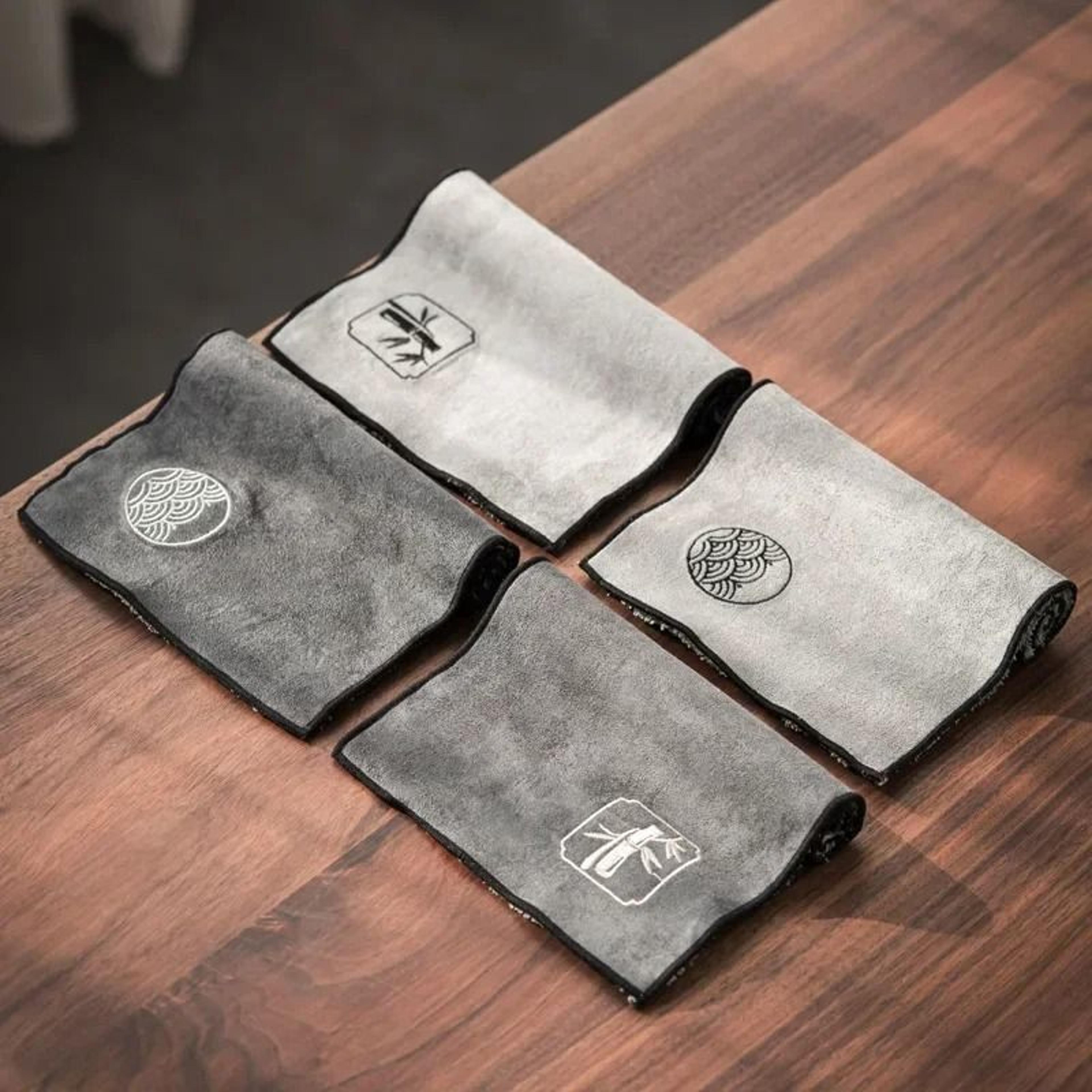 japanese style tea towel cloth absorbent kung fu tea towel zen teaware table cloth