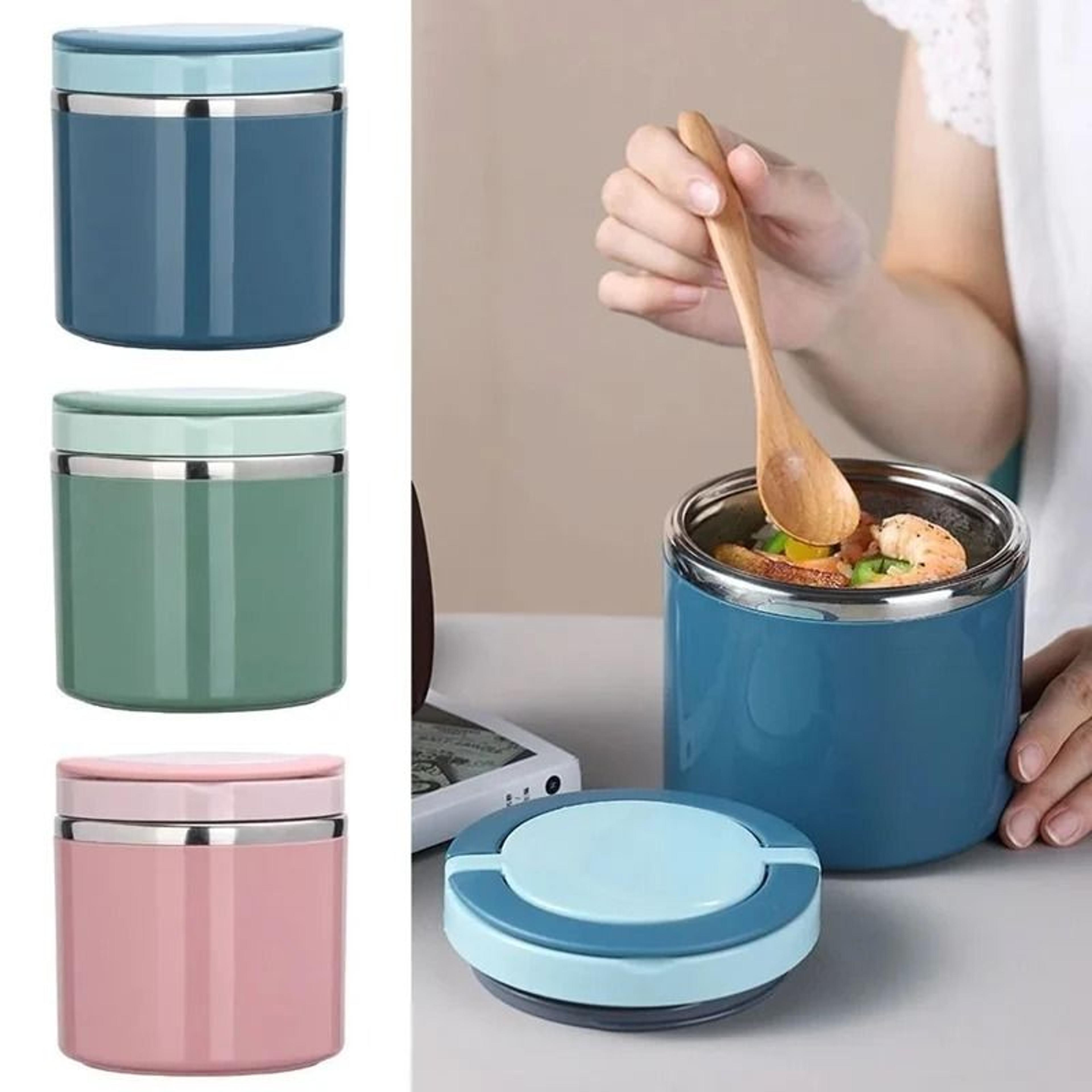 insulated soup thermos stainless steel food flask with handle for hot and cold meals