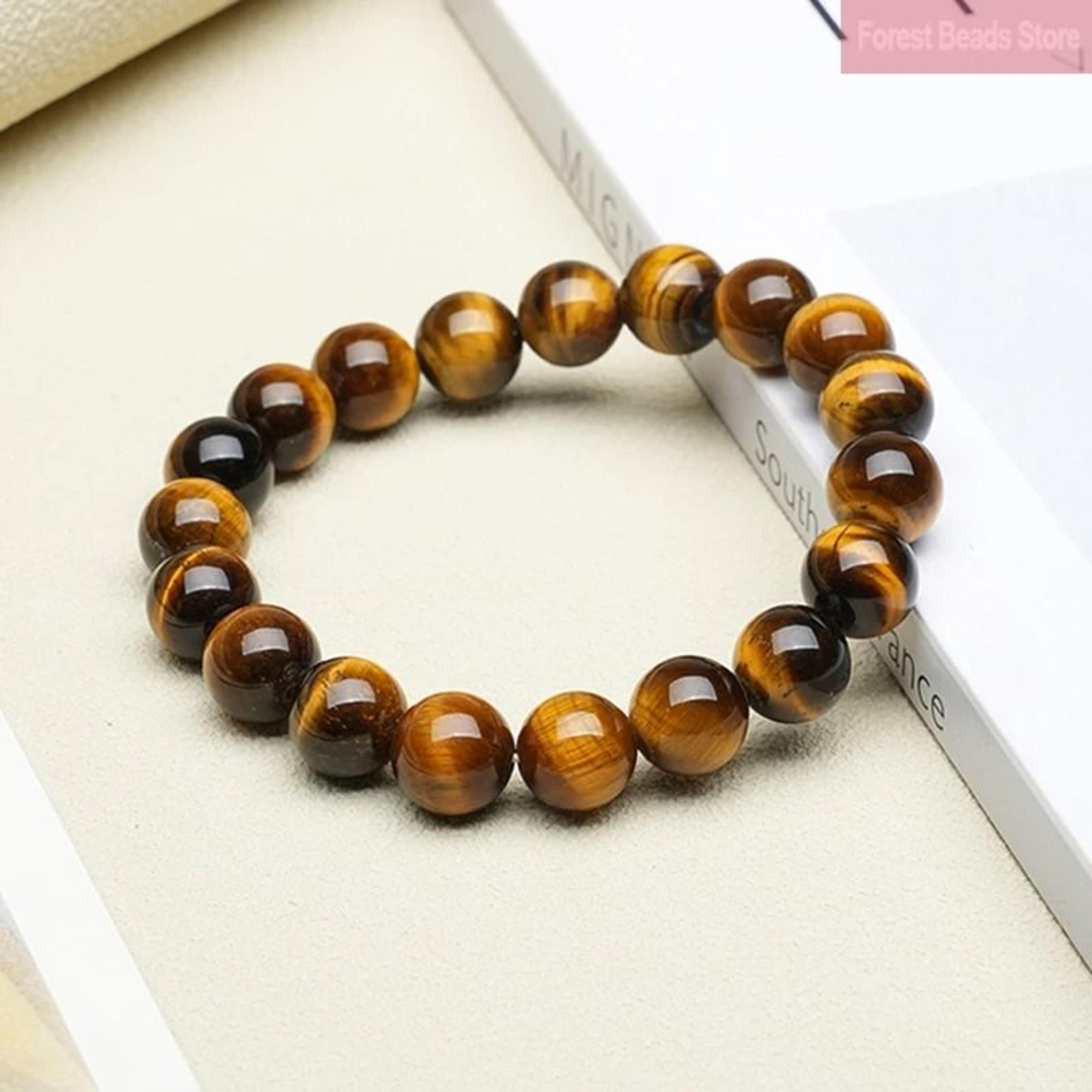 natural tiger eye stone bracelet handmade beaded healing yoga bracelet