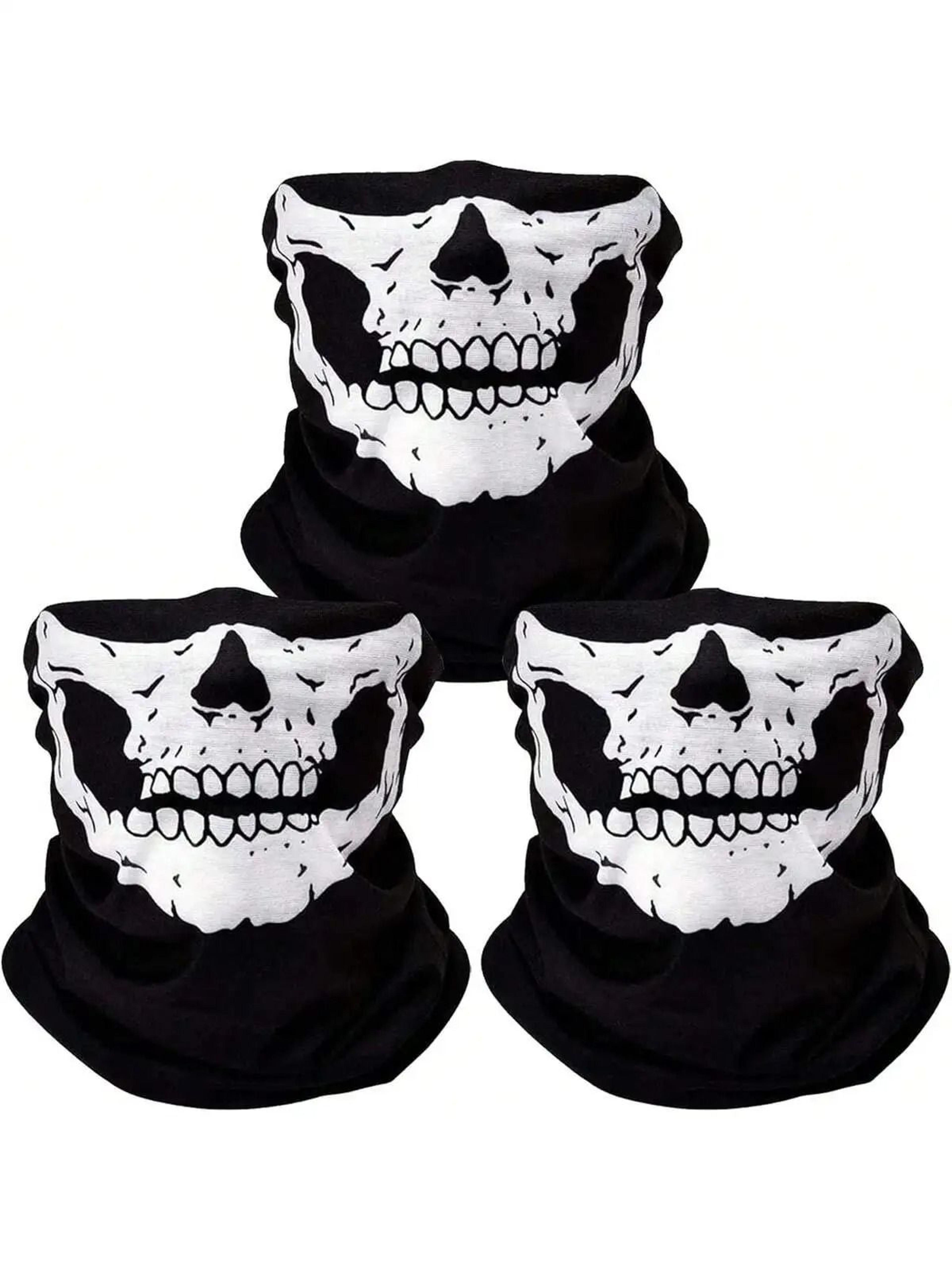 skull balaclava mask breathable seamless face cover outdoor headwear